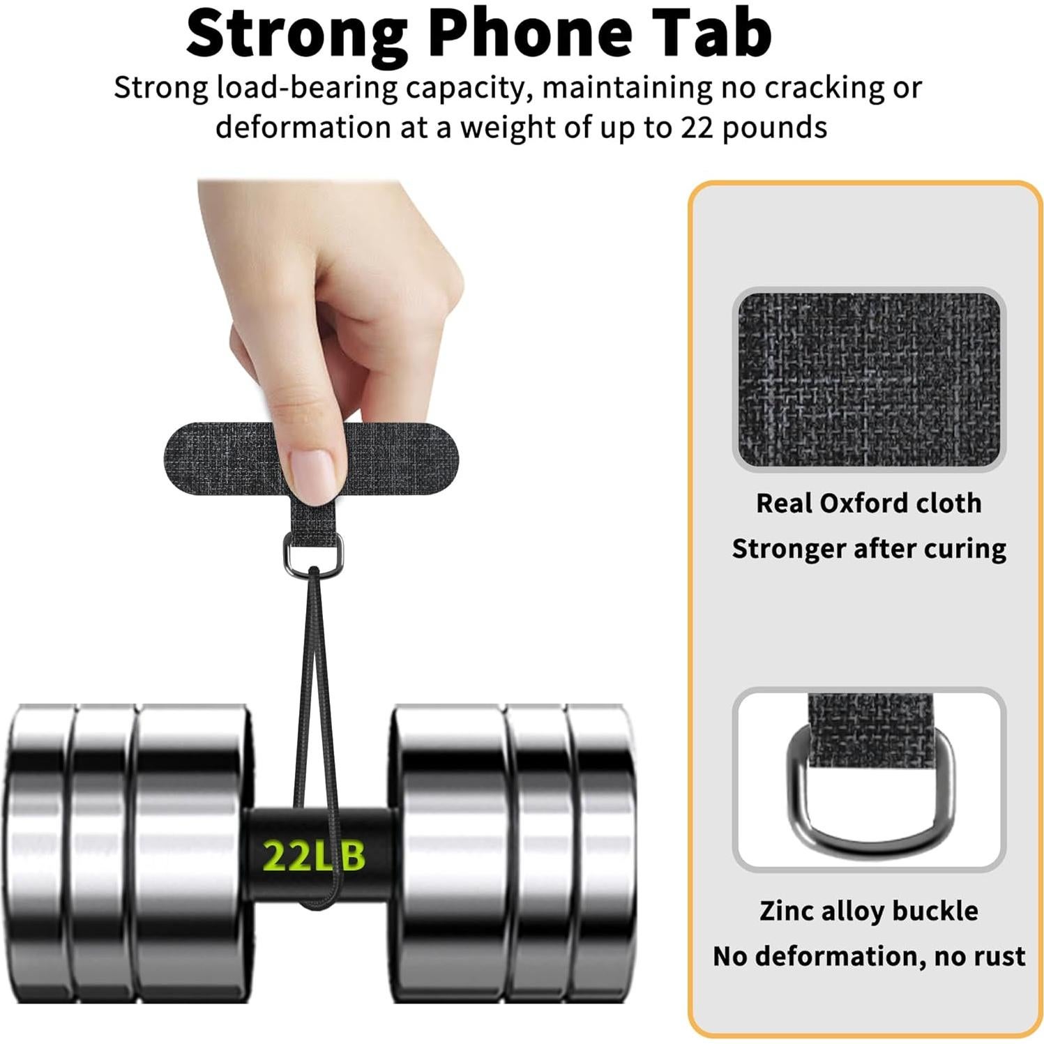 Tab de Sujeción para Teléfono TACOMEGE - Gris Oscuro