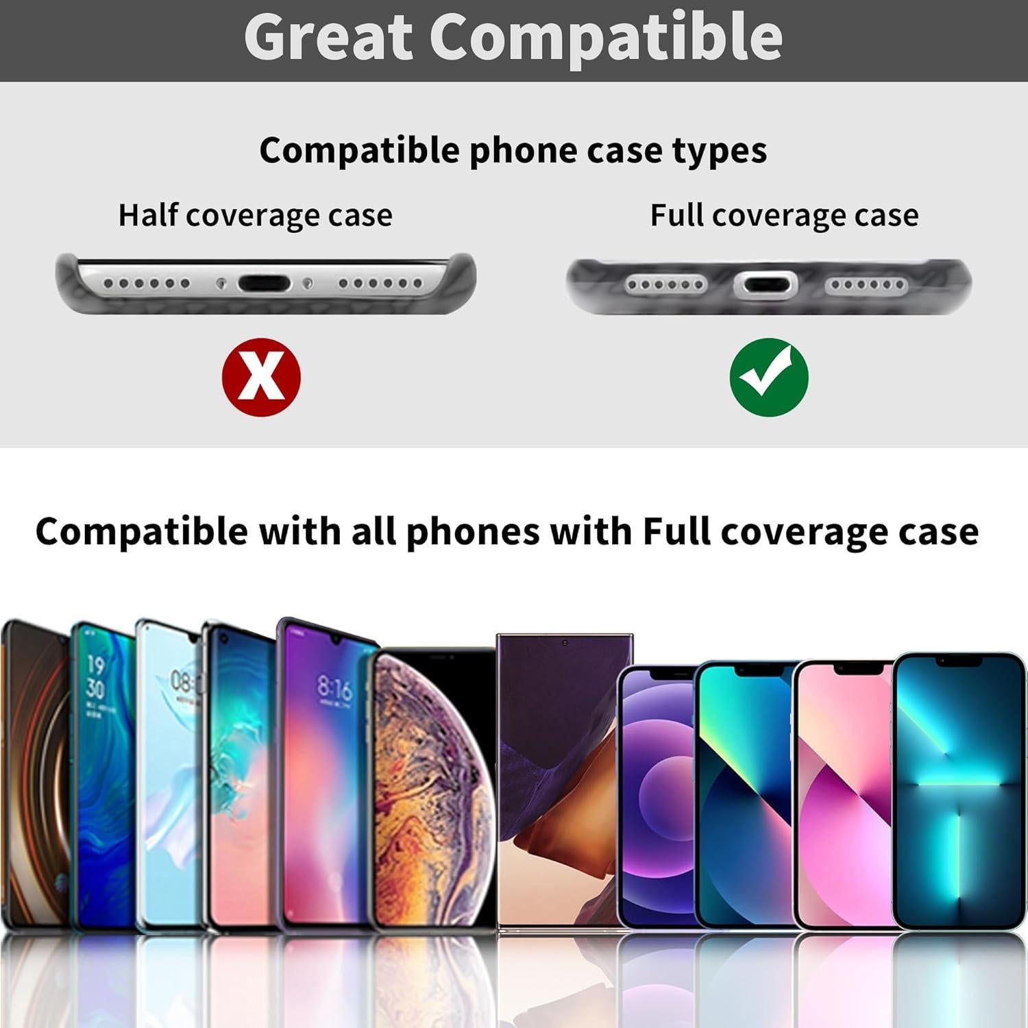 Tab de Sujeción para Teléfono TACOMEGE - Gris Oscuro