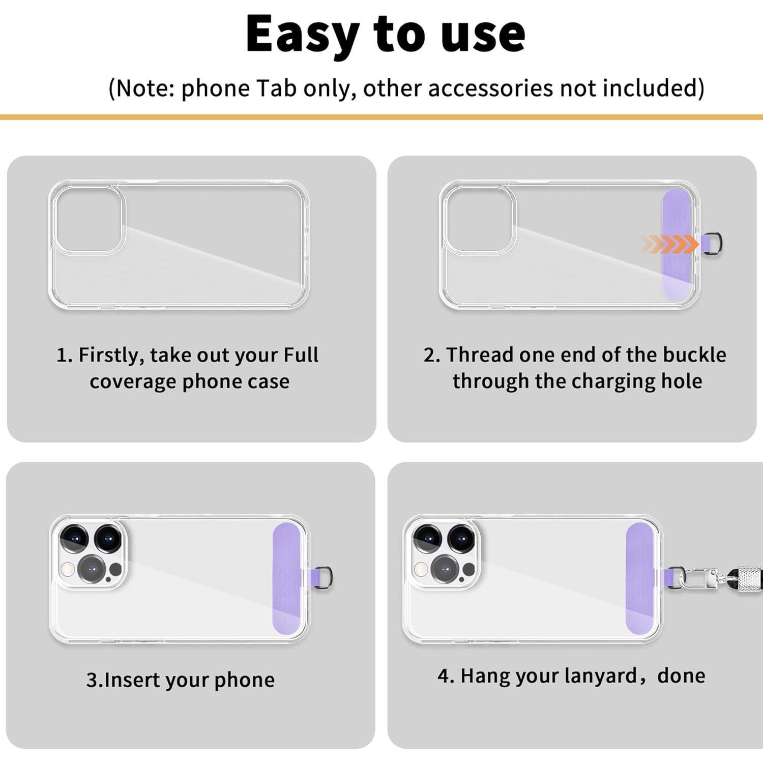 Tablilla de Sujeción para Teléfono TACOMEGE - 2 Piezas - Púrpura