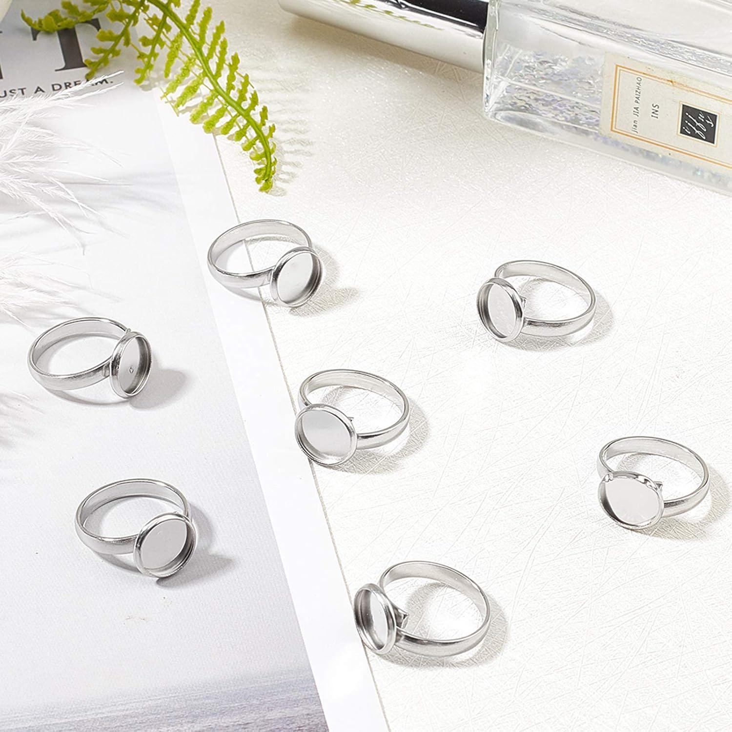 50 Anillos Ajustables de Acero Inoxidable PH PandaHall 10mm