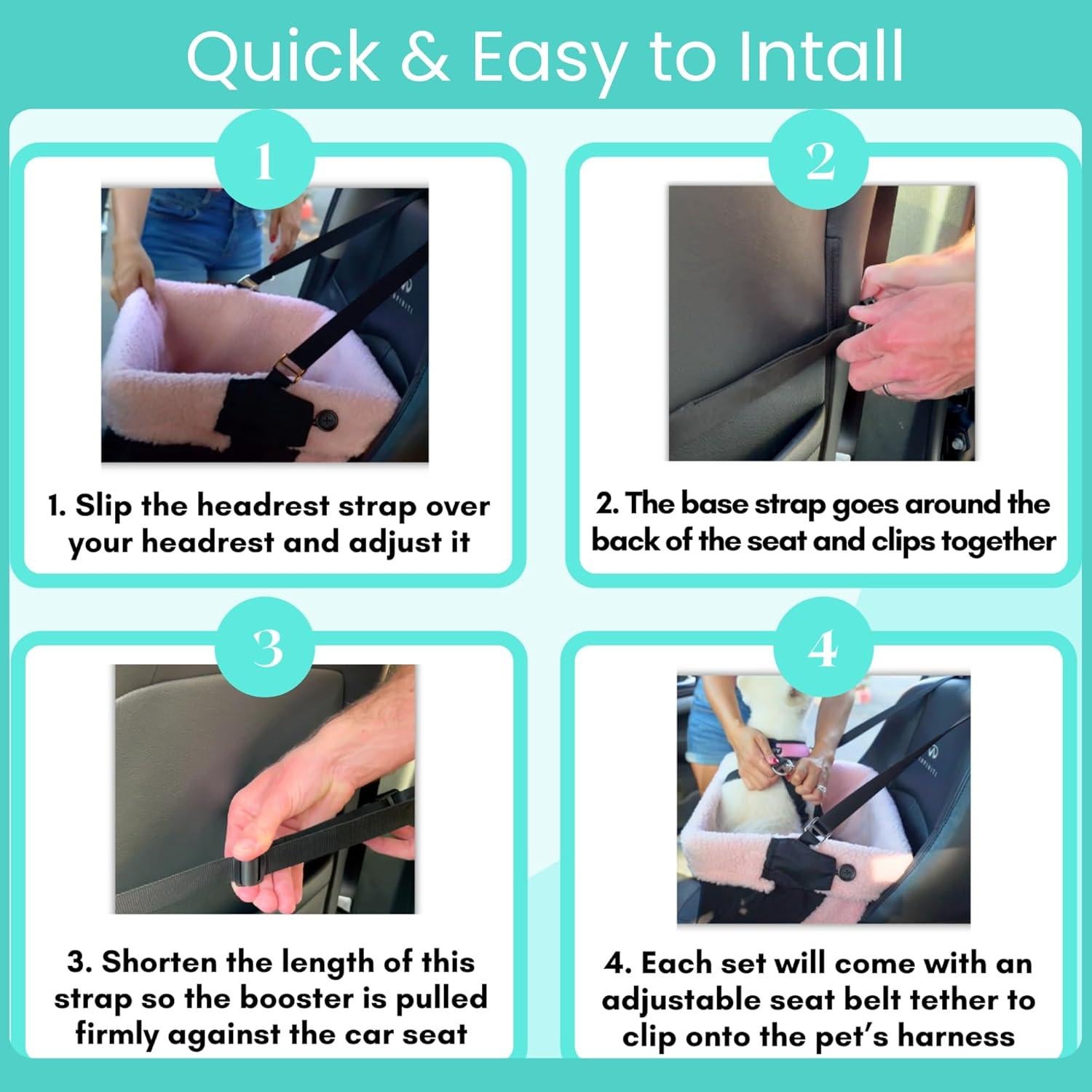 Asiento Elevador para Perros Touch Horizon - Plegable y Lavable