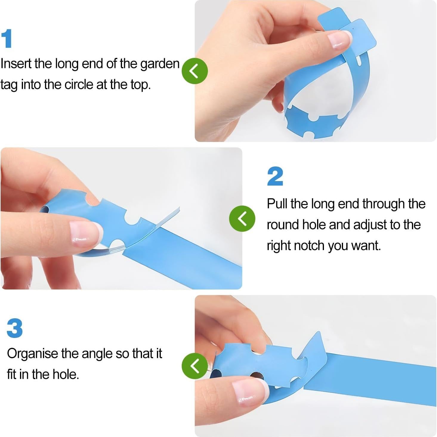 Etiquetas para Plantas 200 Pcs Yuanling Azul con Marcador