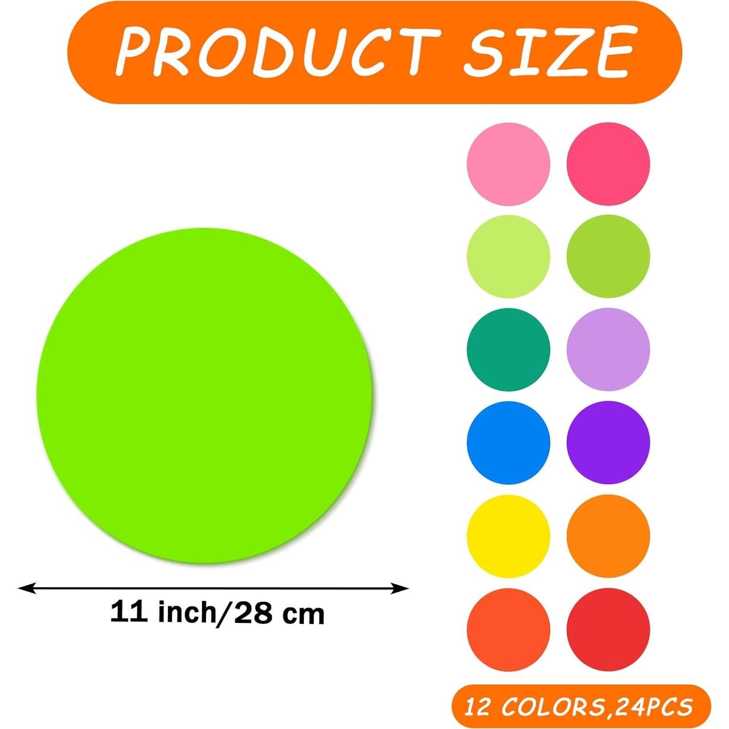 24 Puntos de Borrado en Seco Coloridos Ysanciuu 28 cm