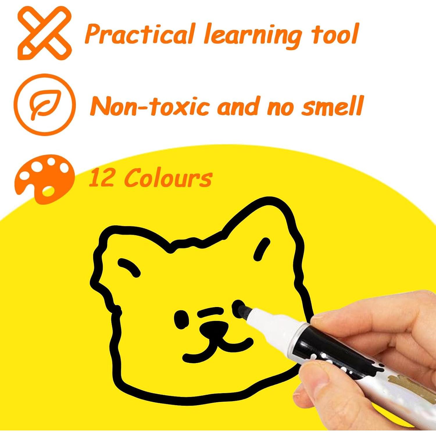 24 Puntos de Borrado en Seco Coloridos Ysanciuu 28 cm