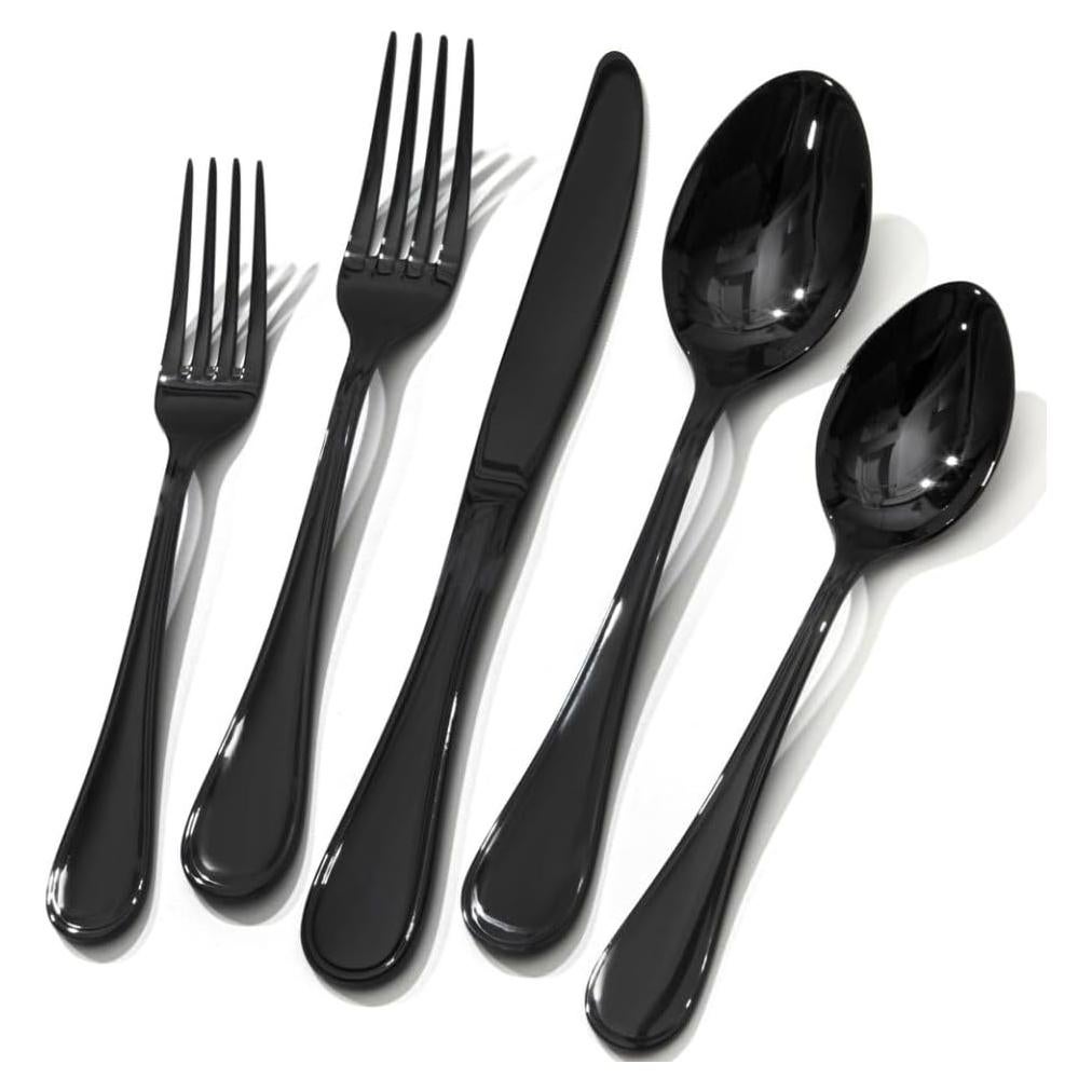 Juego de Cubiertos KINGSTONE 20 Piezas Acero Inoxidable Negro