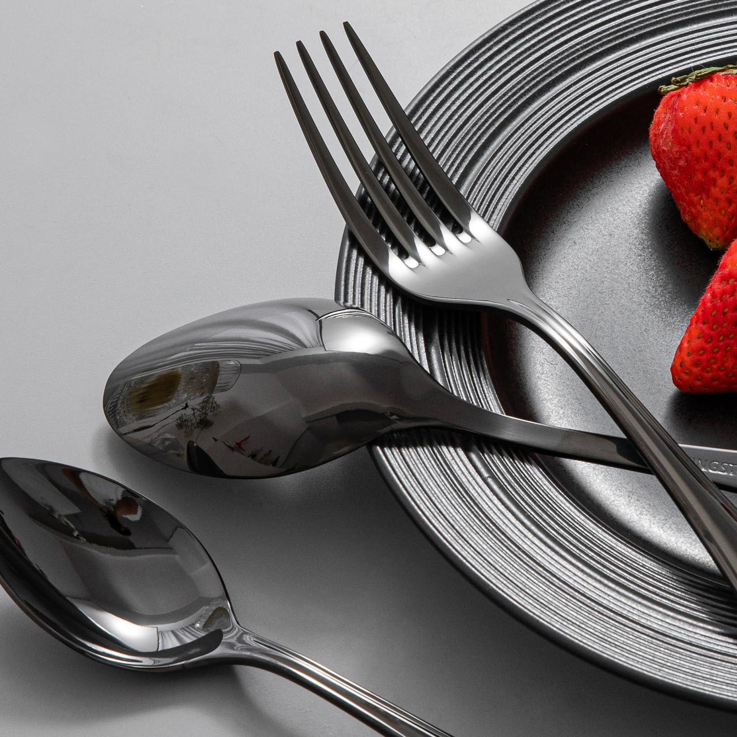 Juego de Cubiertos KINGSTONE 20 Piezas Acero Inoxidable Negro