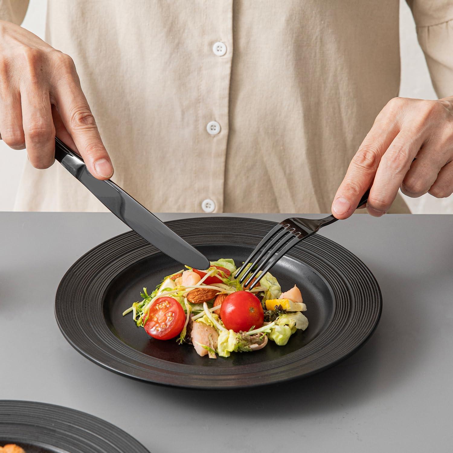 Juego de Cubiertos KINGSTONE 20 Piezas Acero Inoxidable Negro