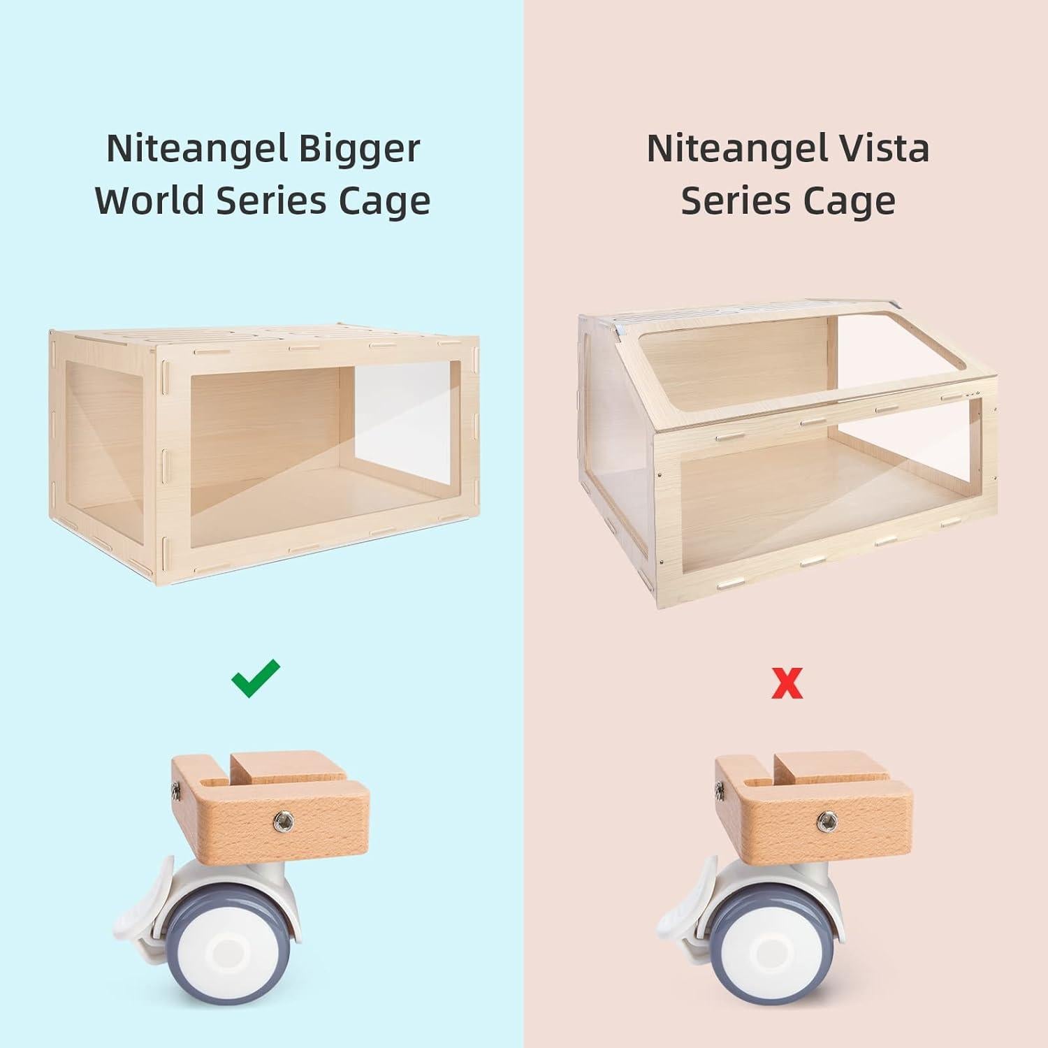 Rueda Universal de Suplemento Niteangel para Hamsters - Madera Clara