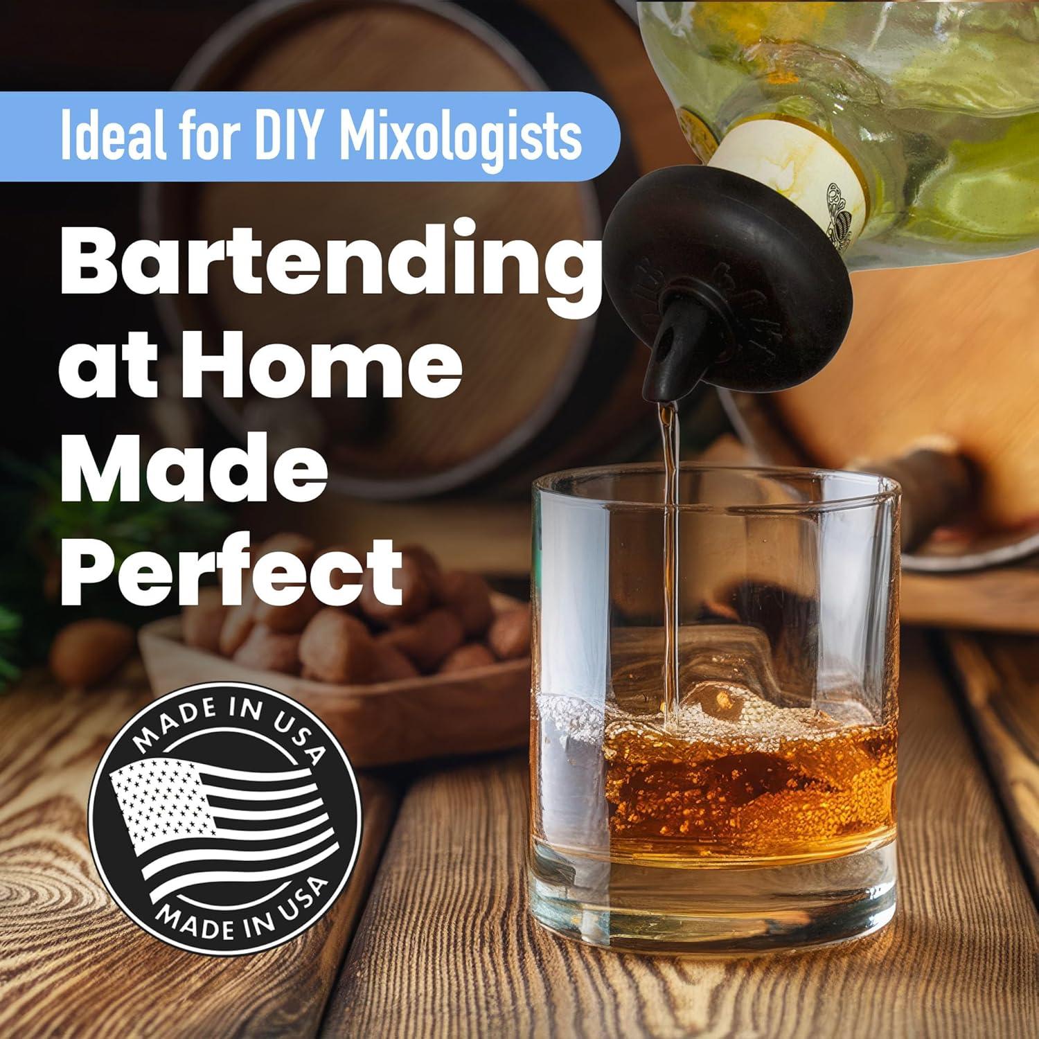 Vertedor de Tequila Pure Pour - Antigoteo y Cubierta - 1 Paquete