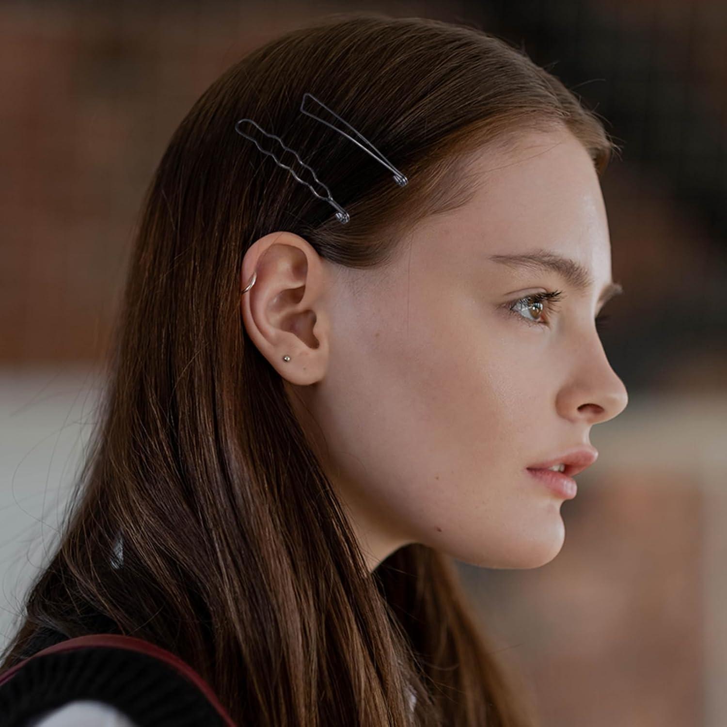 30 Clips de Pelo Metálicos Geométricos SHEHARUHI 6 Estilos