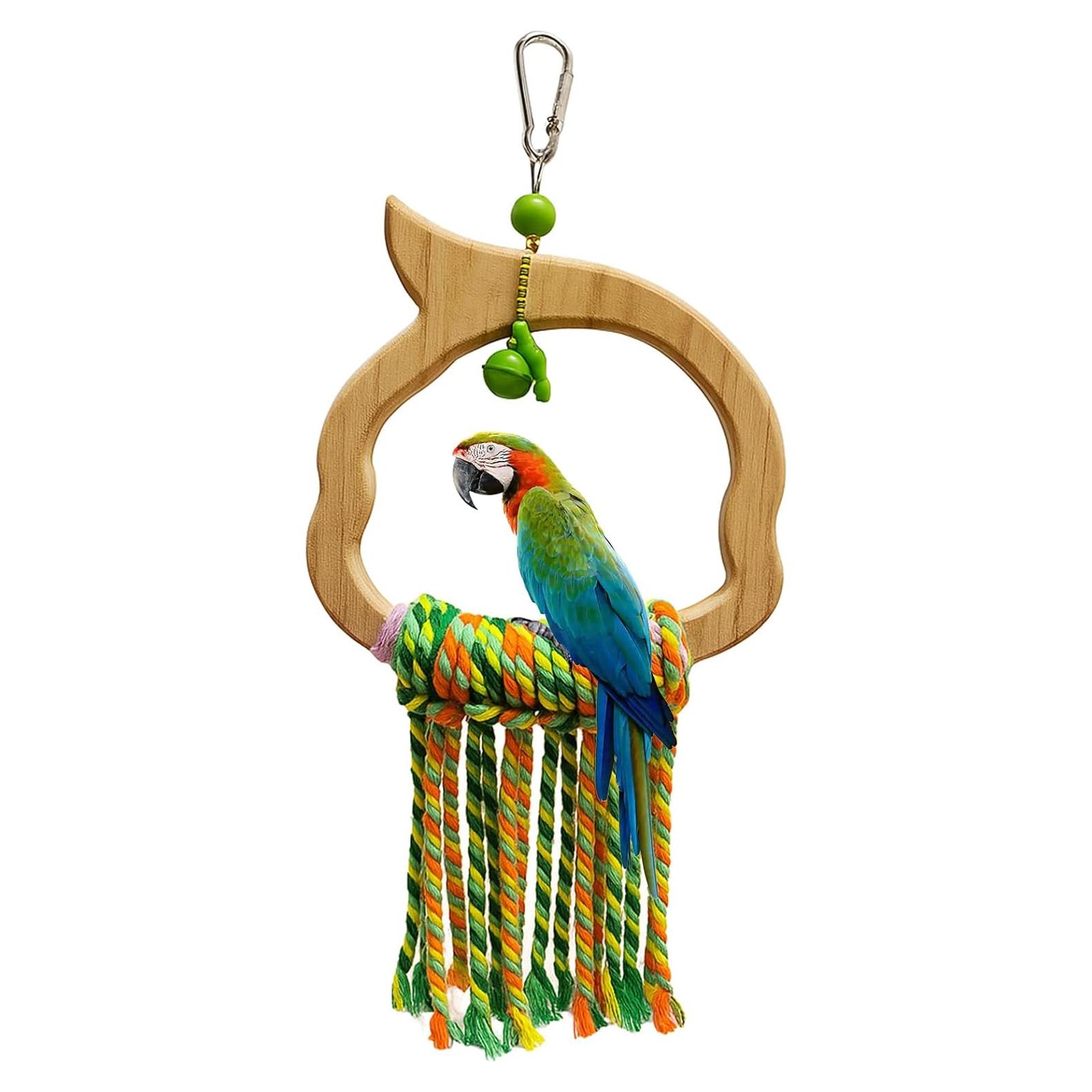 Columpio para Aves TogyGooty - Madera Natural y Cuerda Resistente