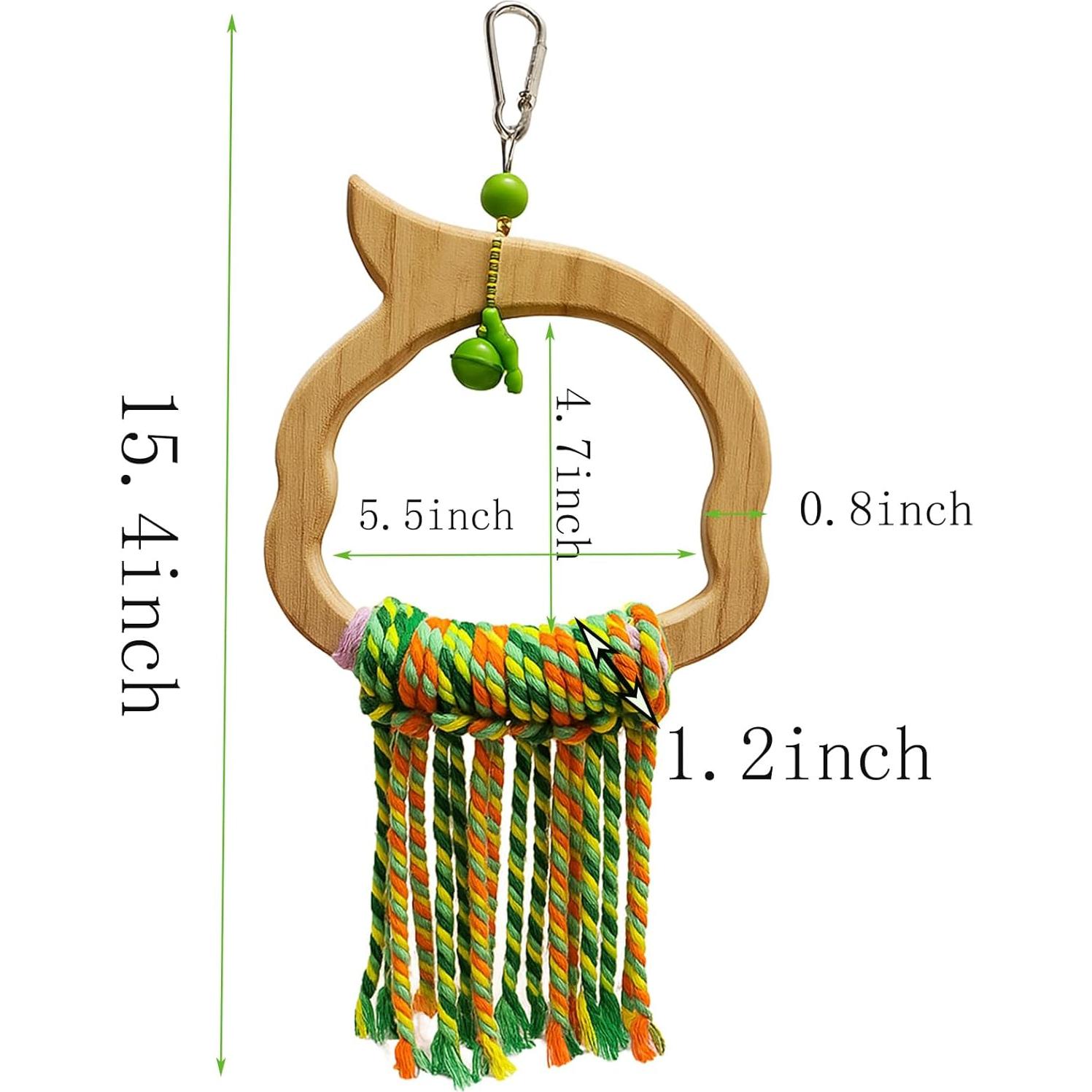 Columpio para Aves TogyGooty - Madera Natural y Cuerda Resistente