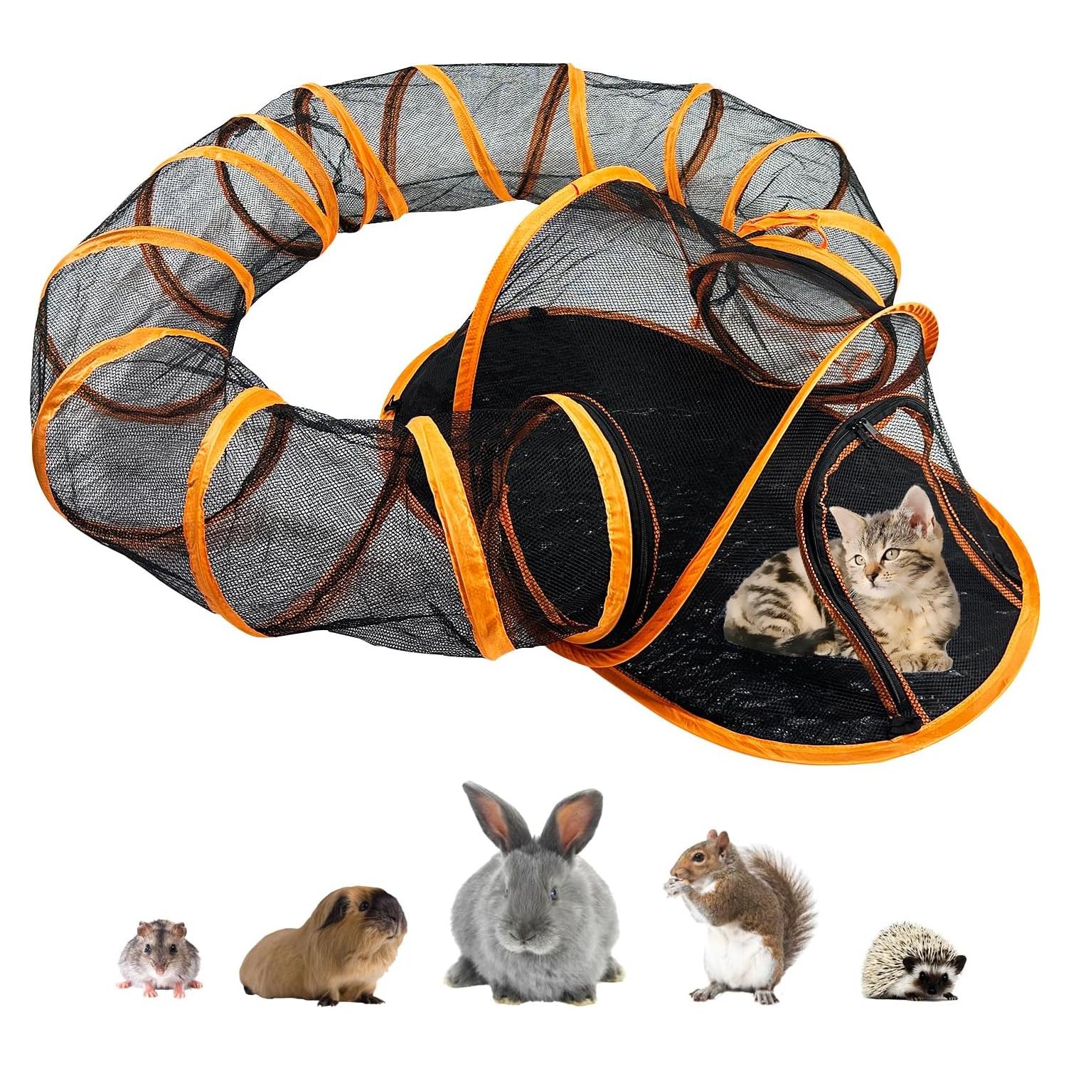 Tienda de Juego para Animales Pequeños HEYHOME 85x42cm Naranja