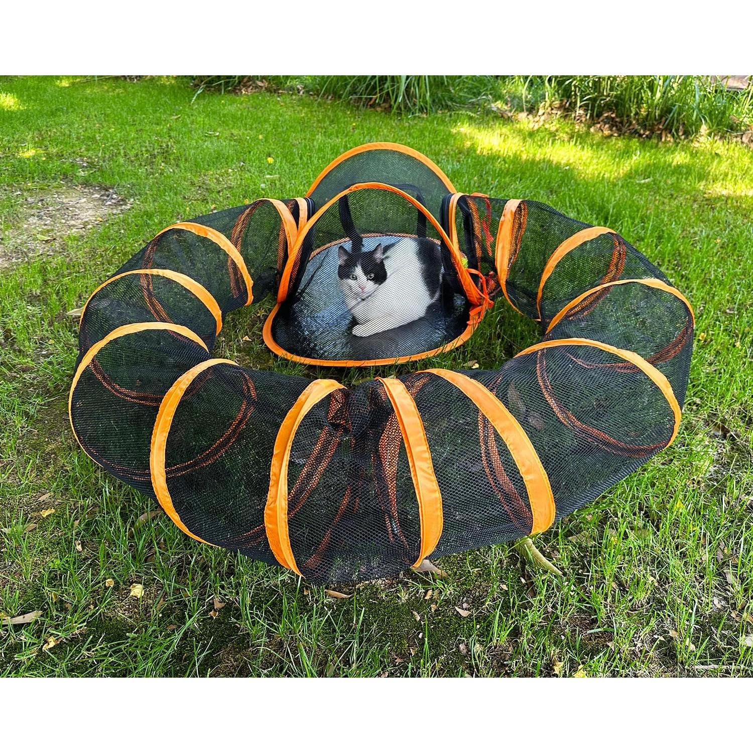 Tienda de Juego para Animales Pequeños HEYHOME 85x42cm Naranja