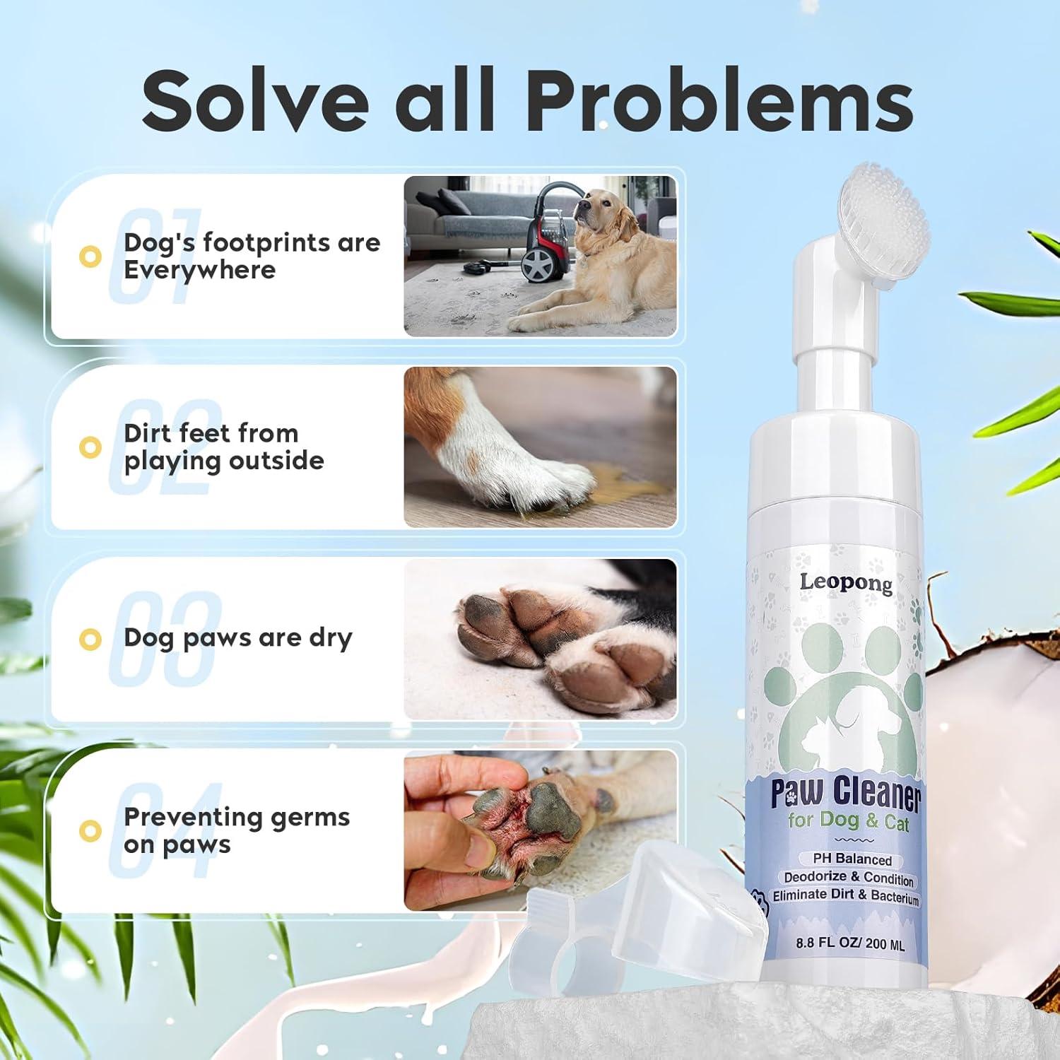 Limpiador de Patas para Perros y Gatos Leopong Espuma 272g