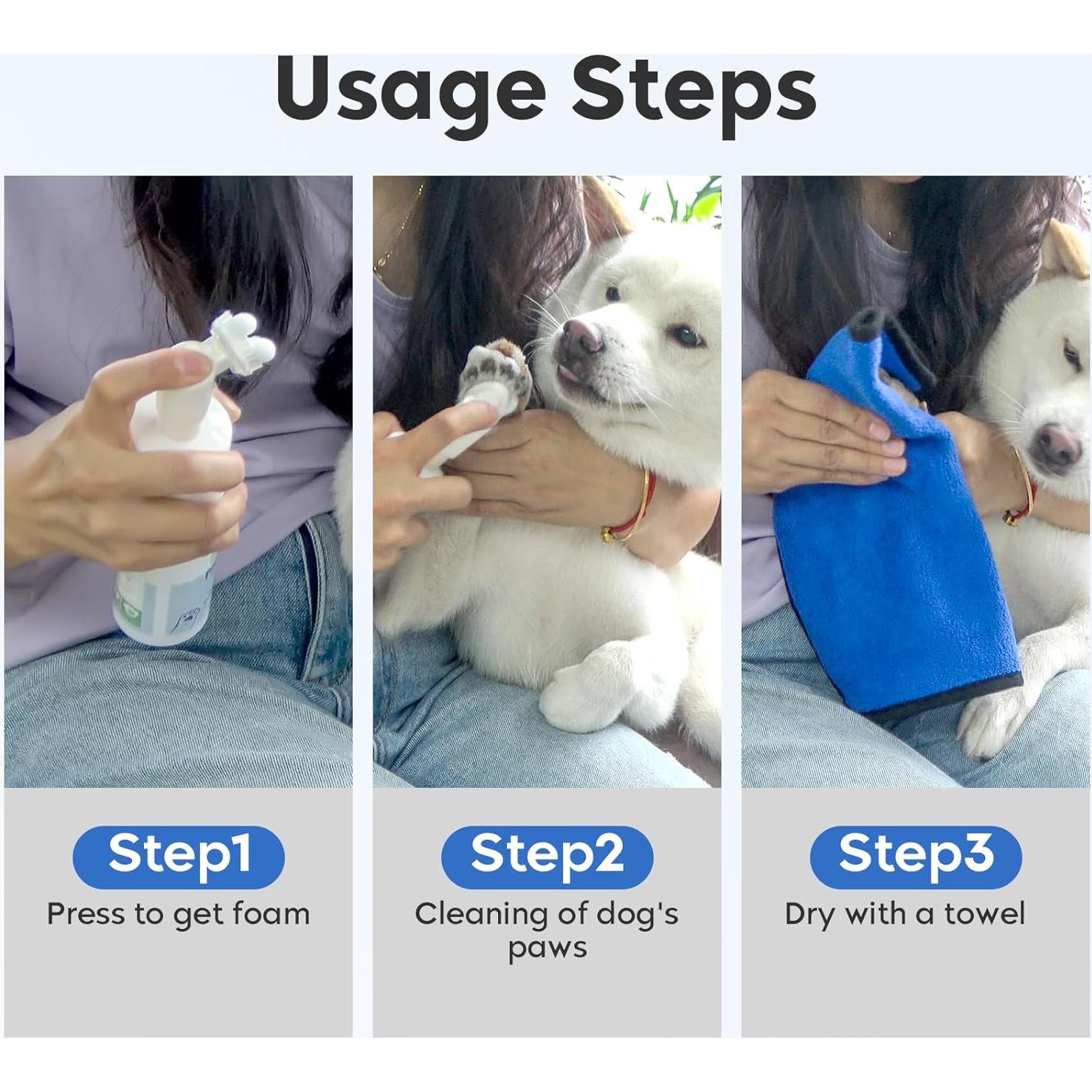 Limpiador de Patas para Perros y Gatos Leopong Espuma 272g