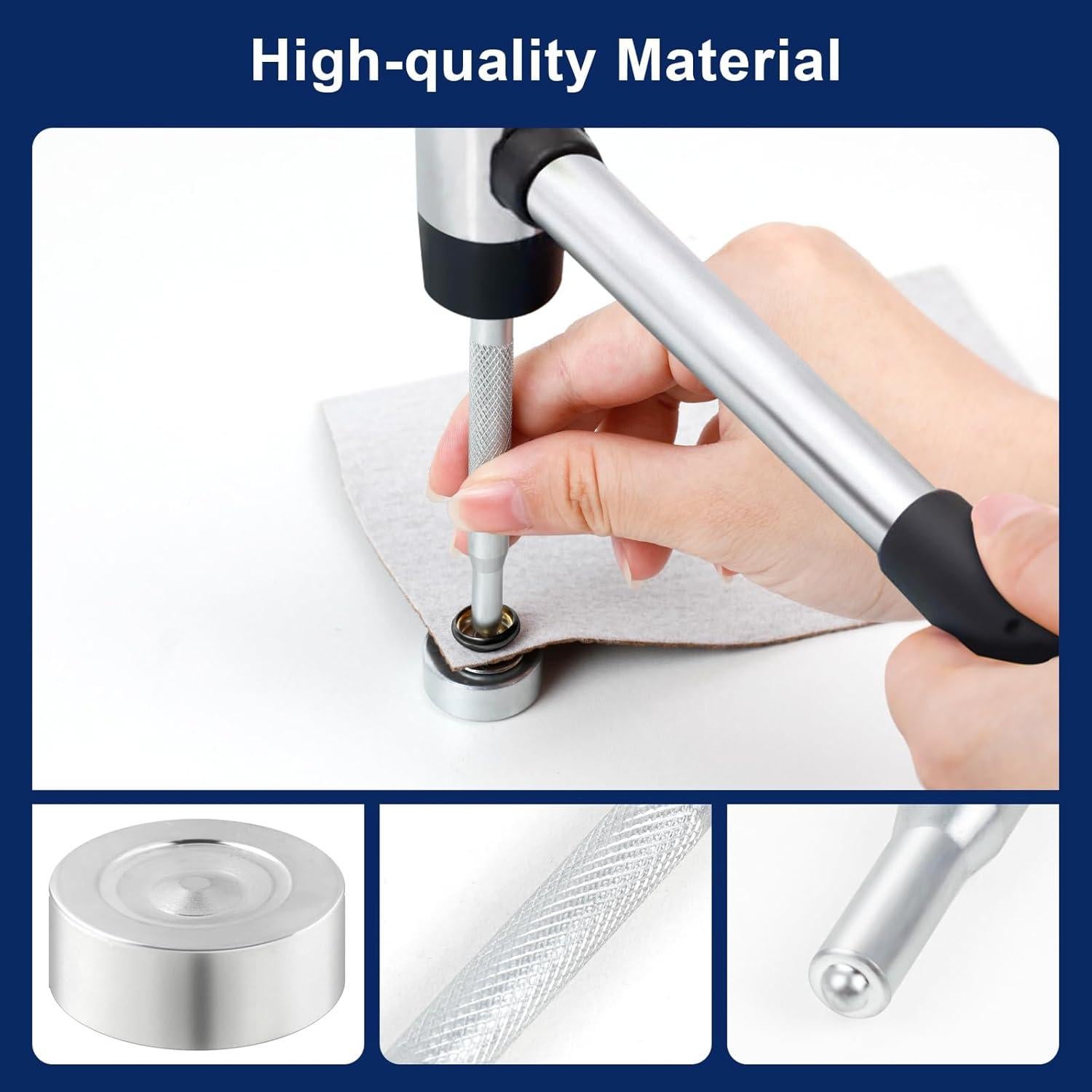 Kit de Botones de Presión Hicdaw 155 Piezas Acero Inoxidable