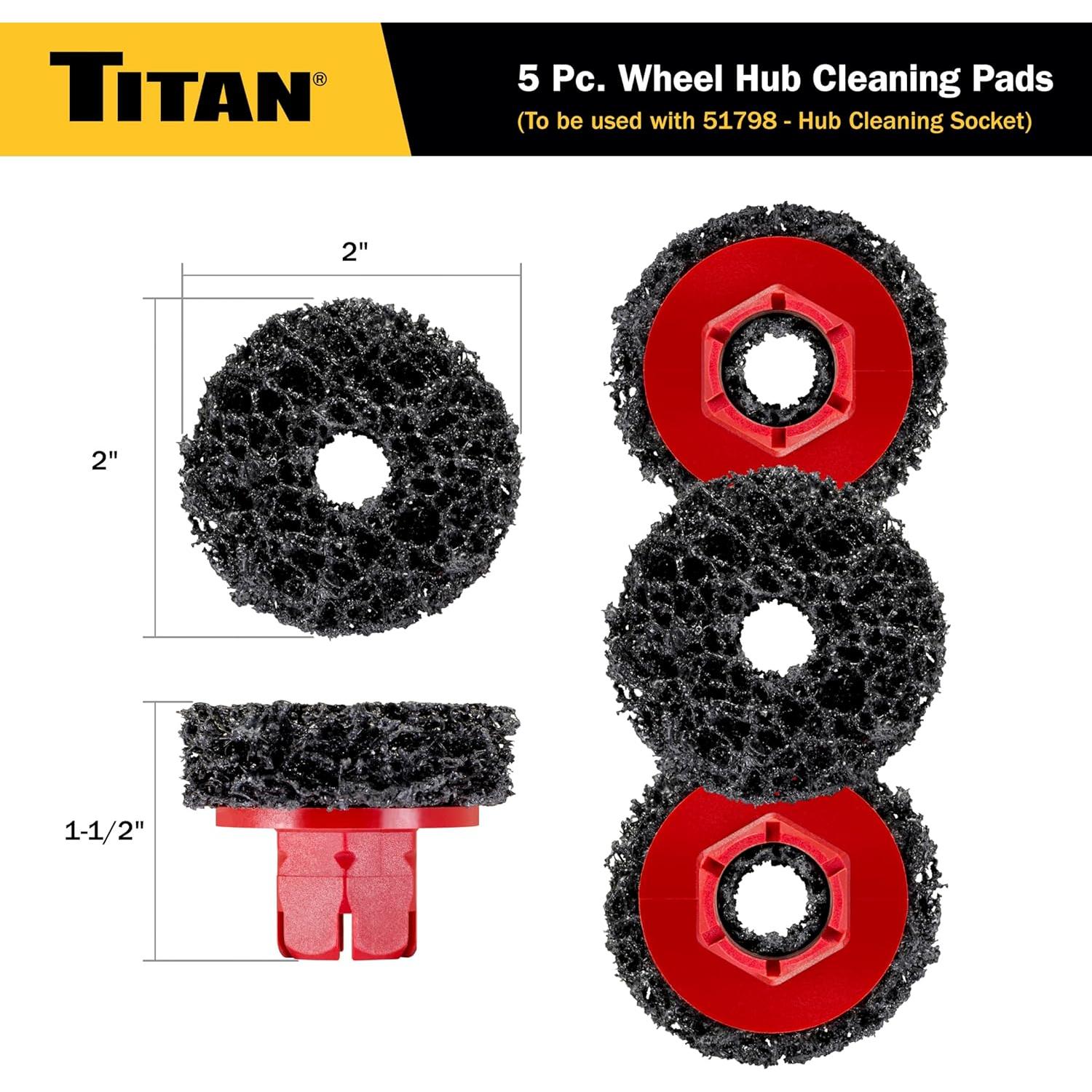 Set de Almohadillas de Limpieza Titan 51799 - 5 Piezas 5.08 cm