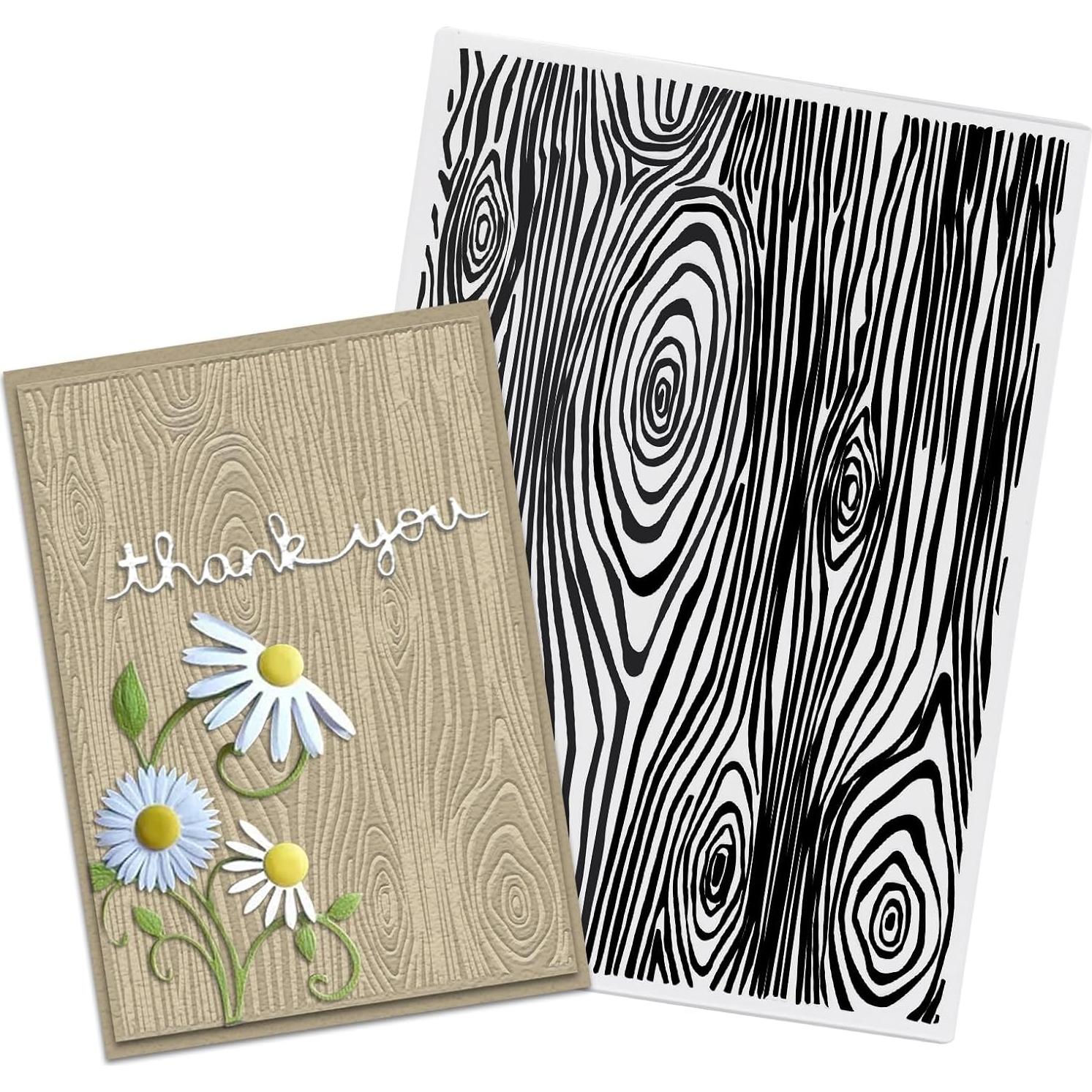 Carpeta de Embossing Glodecart 18x12 cm Texturizada Madera