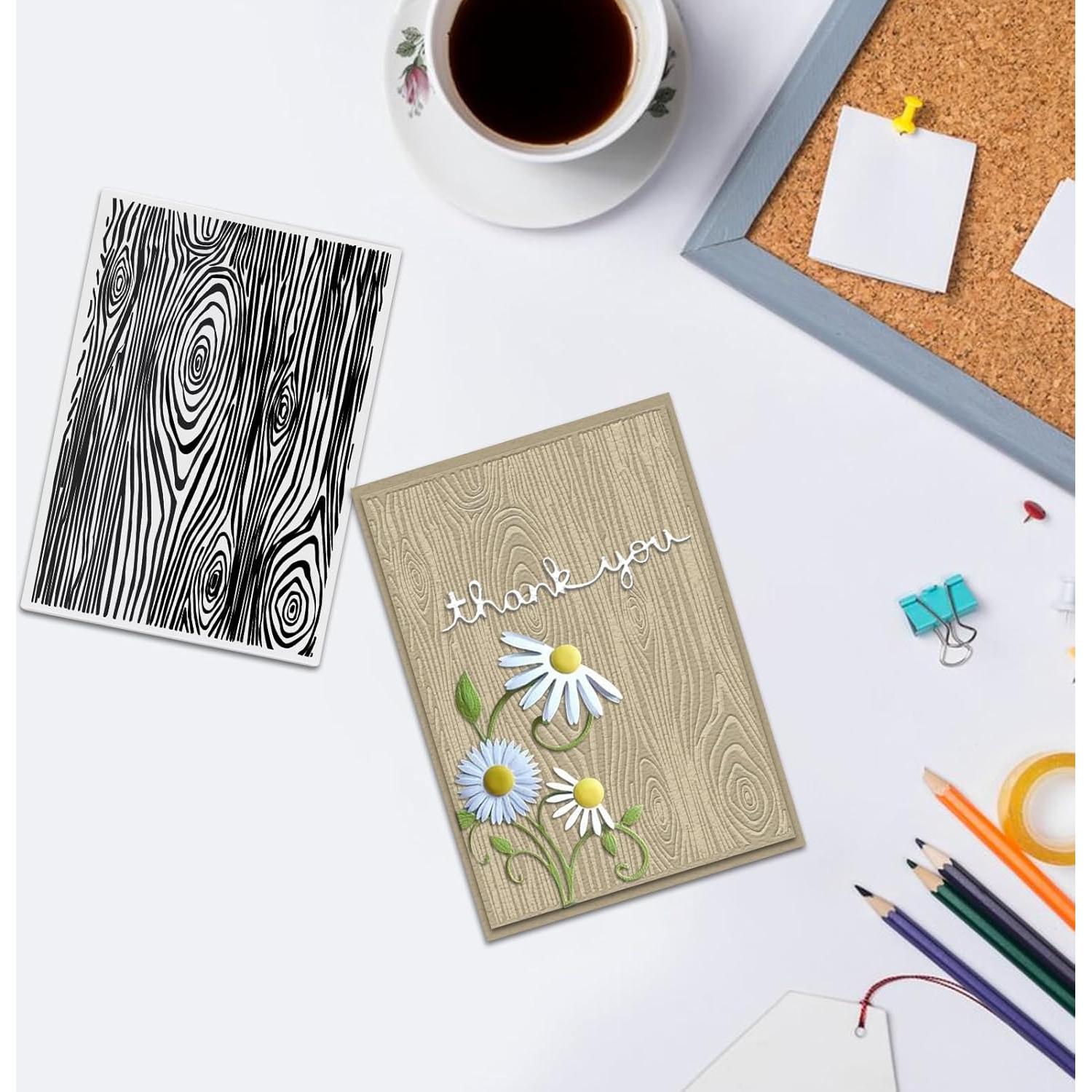 Carpeta de Embossing Glodecart 18x12 cm Texturizada Madera