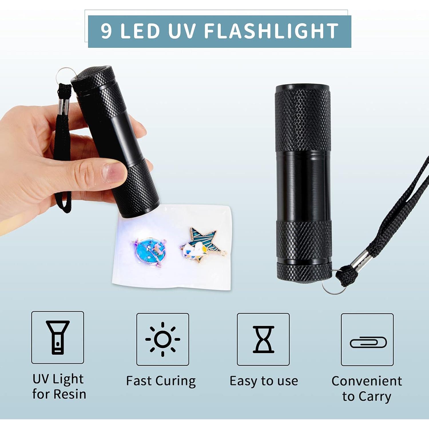 Kit de Resina UV 100g con Linterna LED para Joyería DIY