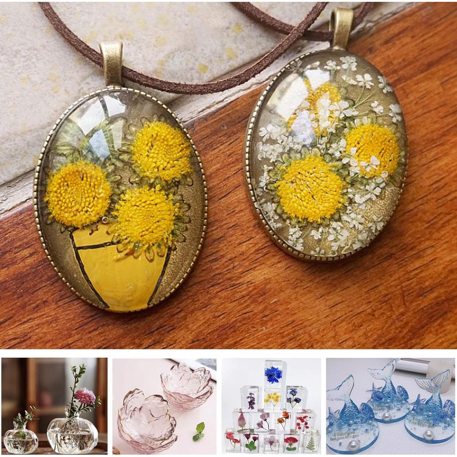 Kit de Resina UV 100g con Linterna LED para Joyería DIY