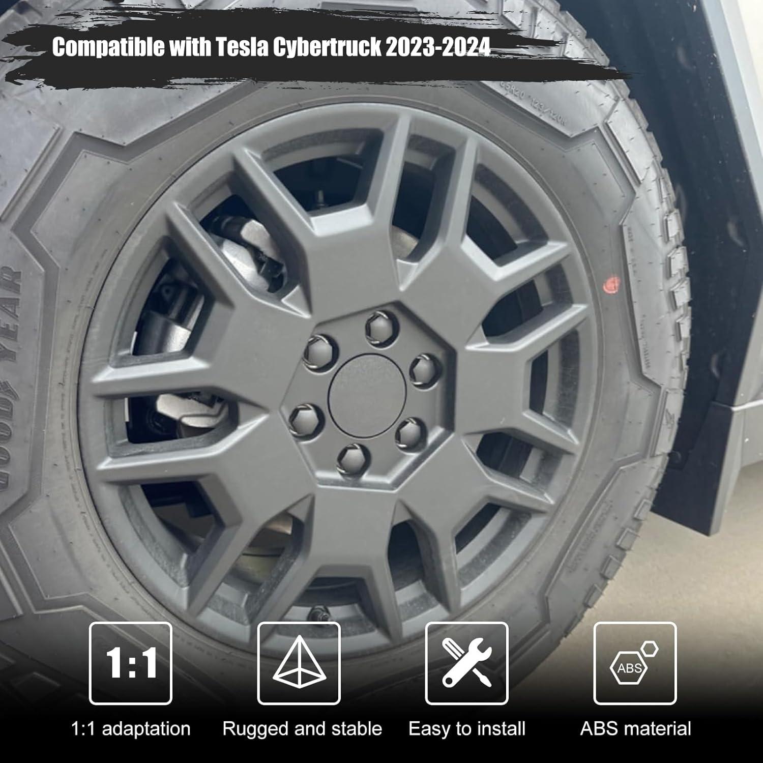 Juego de Tapas Centrales de Rueda ROCCS para Tesla Cybertruck 2024