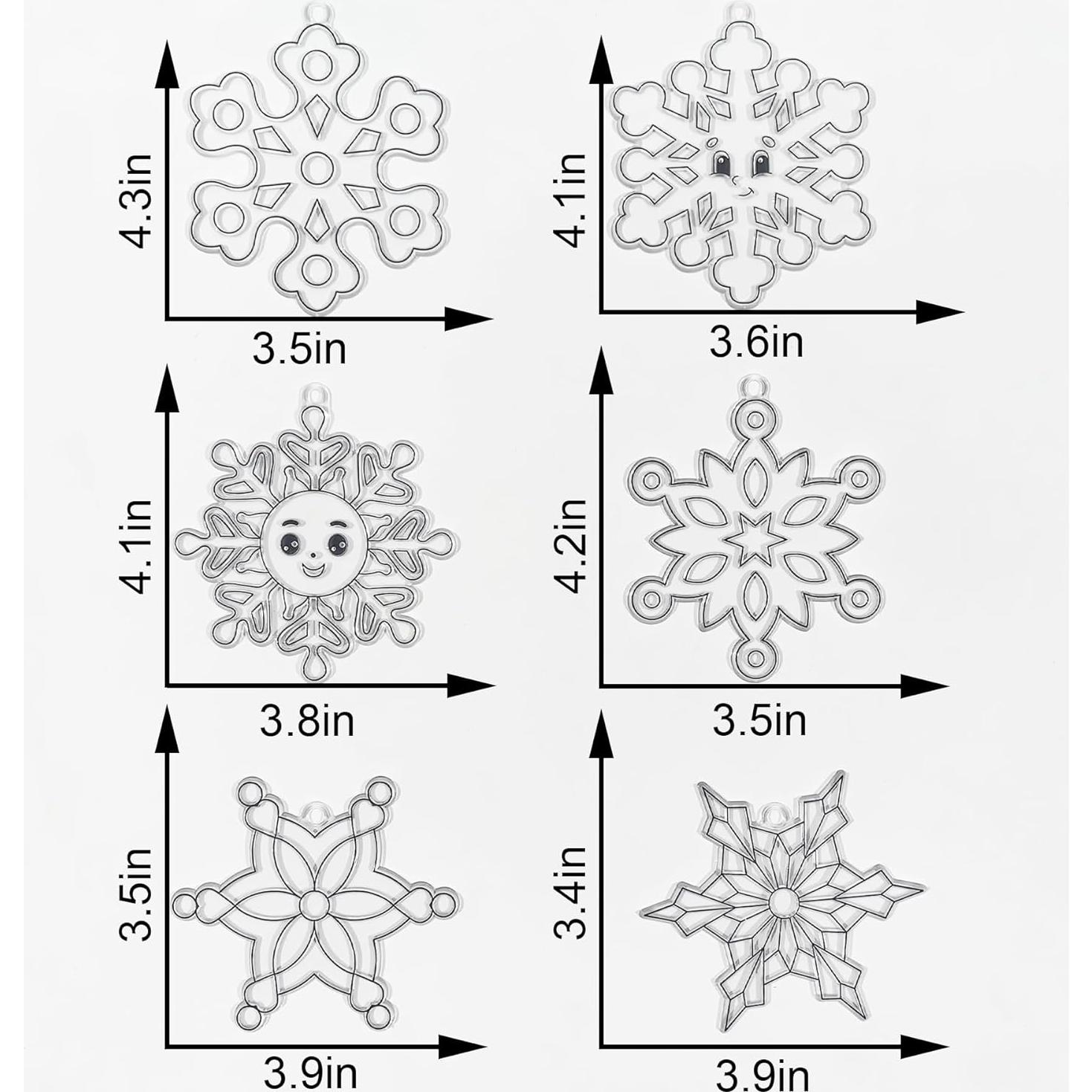 Kit de Manualidades de Copos de Nieve Ayhuhra 30 Piezas