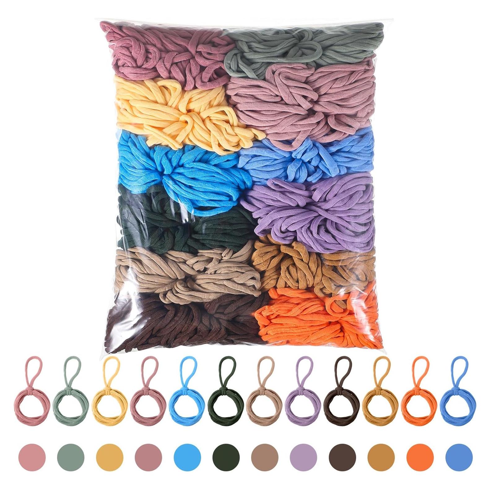 Kit de Anillos de Tejer Hotop 2400 Pcs Multicolor 12 Colores