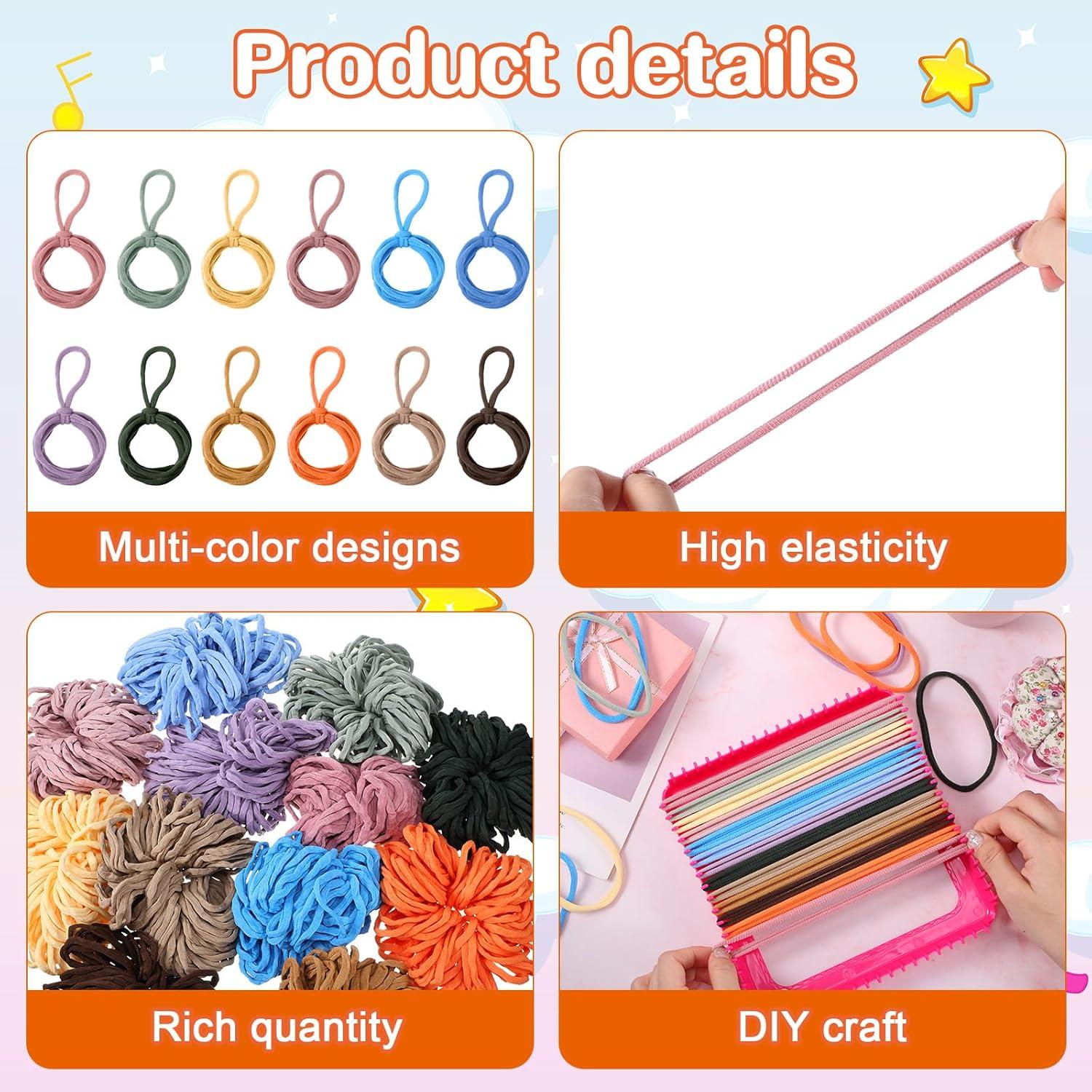 Kit de Anillos de Tejer Hotop 2400 Pcs Multicolor 12 Colores