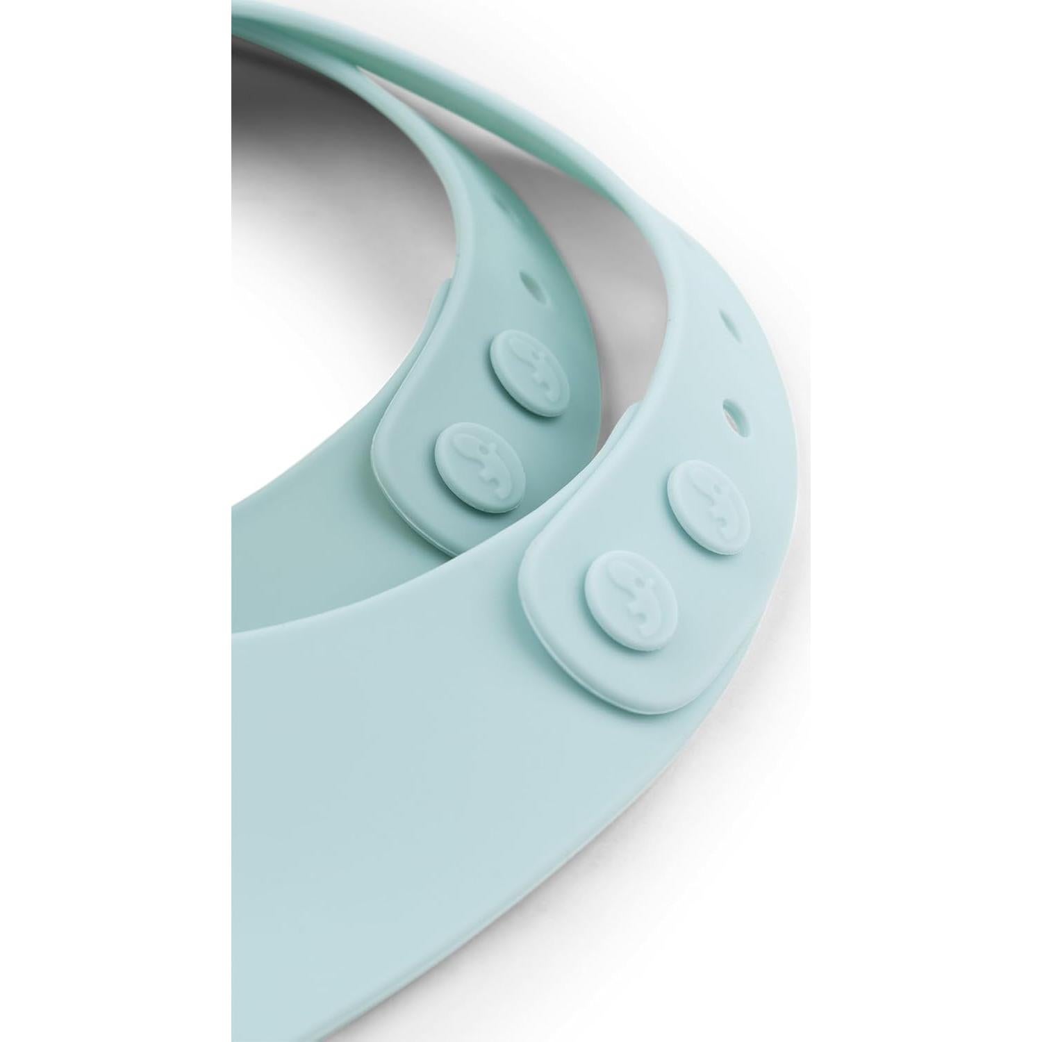 Baberos de Silicona Azul Done by Deer Elphee 2-Pack Ajustables