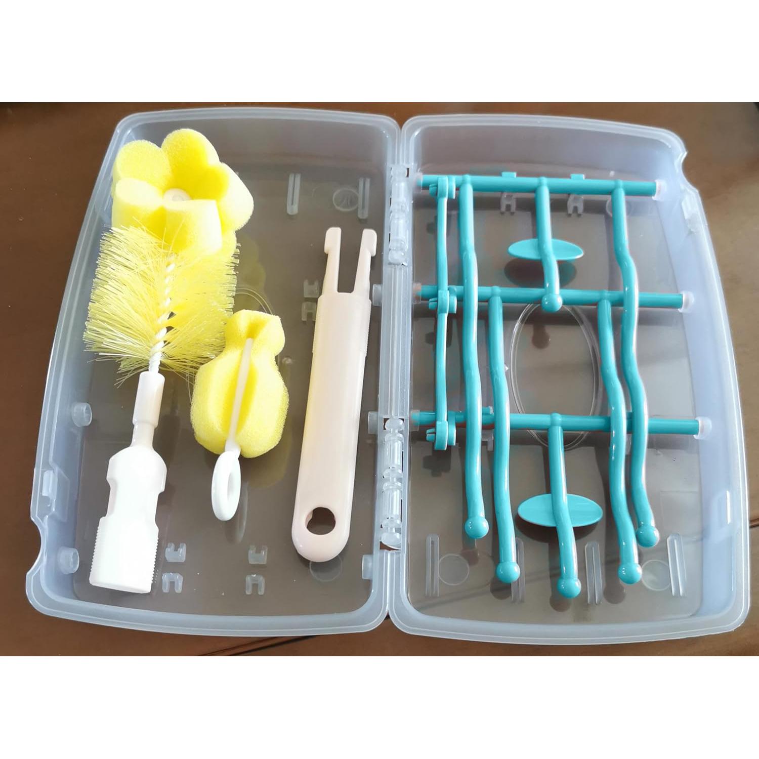 Soporte Plegable para Secado de Biberones Minchsrin Azul