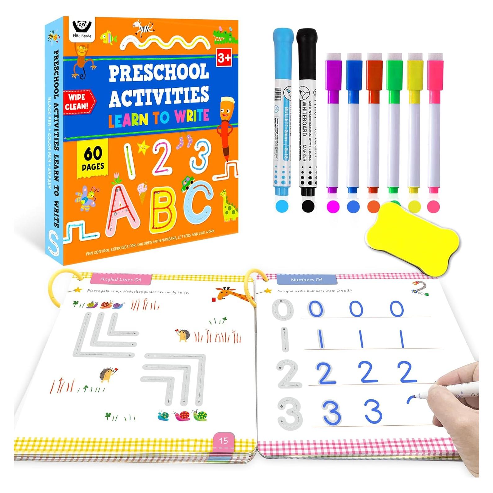 Tarjetas de Aprendizaje ElitePanda - 30 Tarjetas Borrado Seco