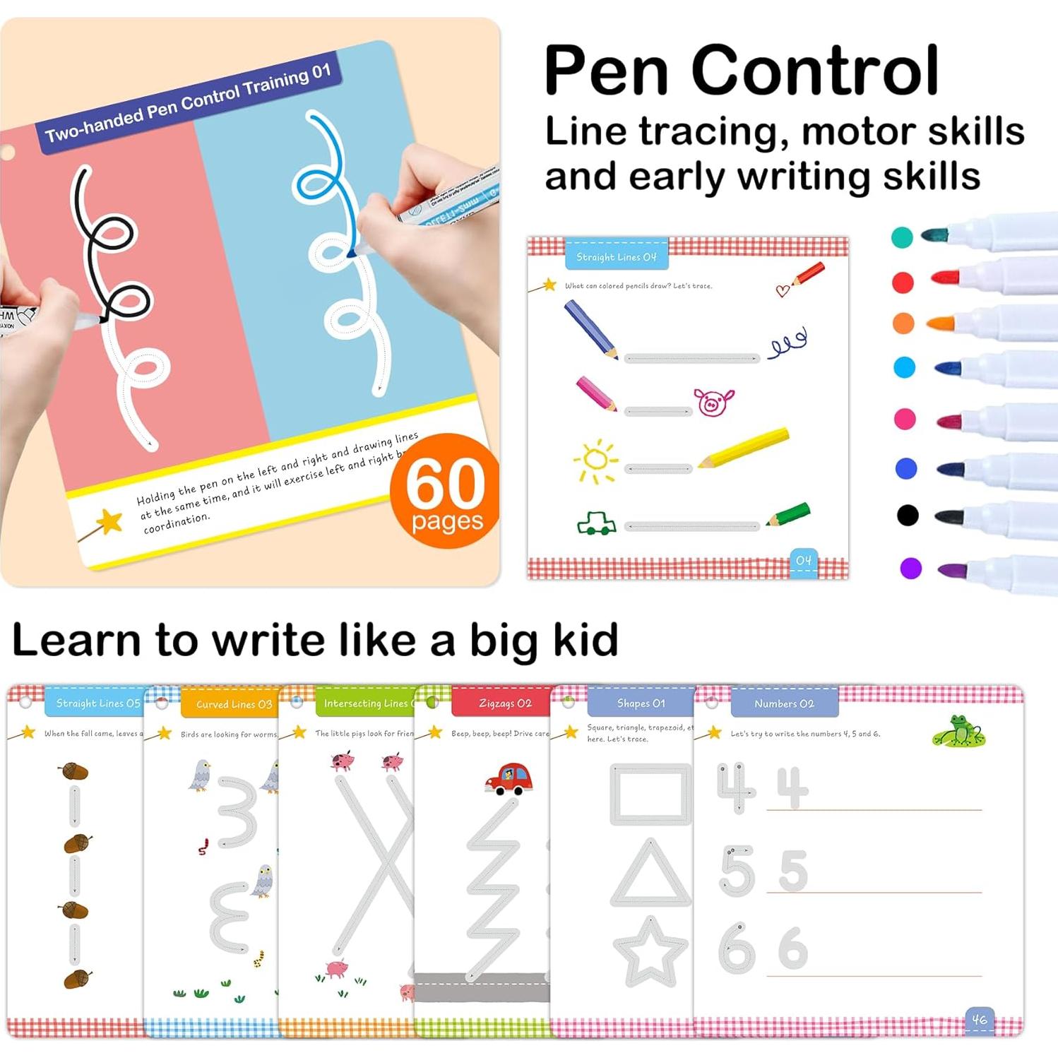 Tarjetas de Aprendizaje ElitePanda - 30 Tarjetas Borrado Seco