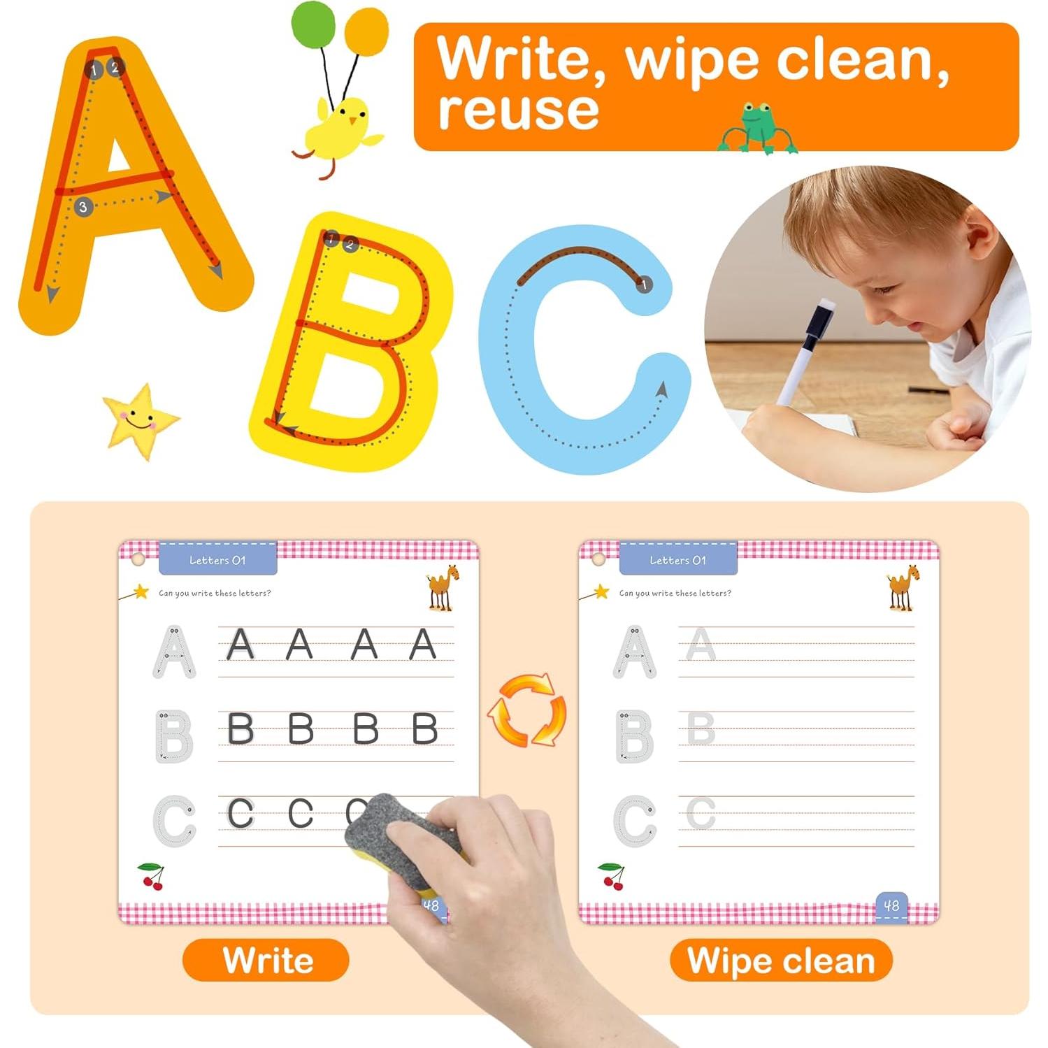 Tarjetas de Aprendizaje ElitePanda - 30 Tarjetas Borrado Seco