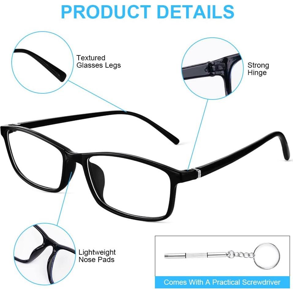 Gafas de Luz Azul URAQT para Computadora y Juego - Lentes Claras