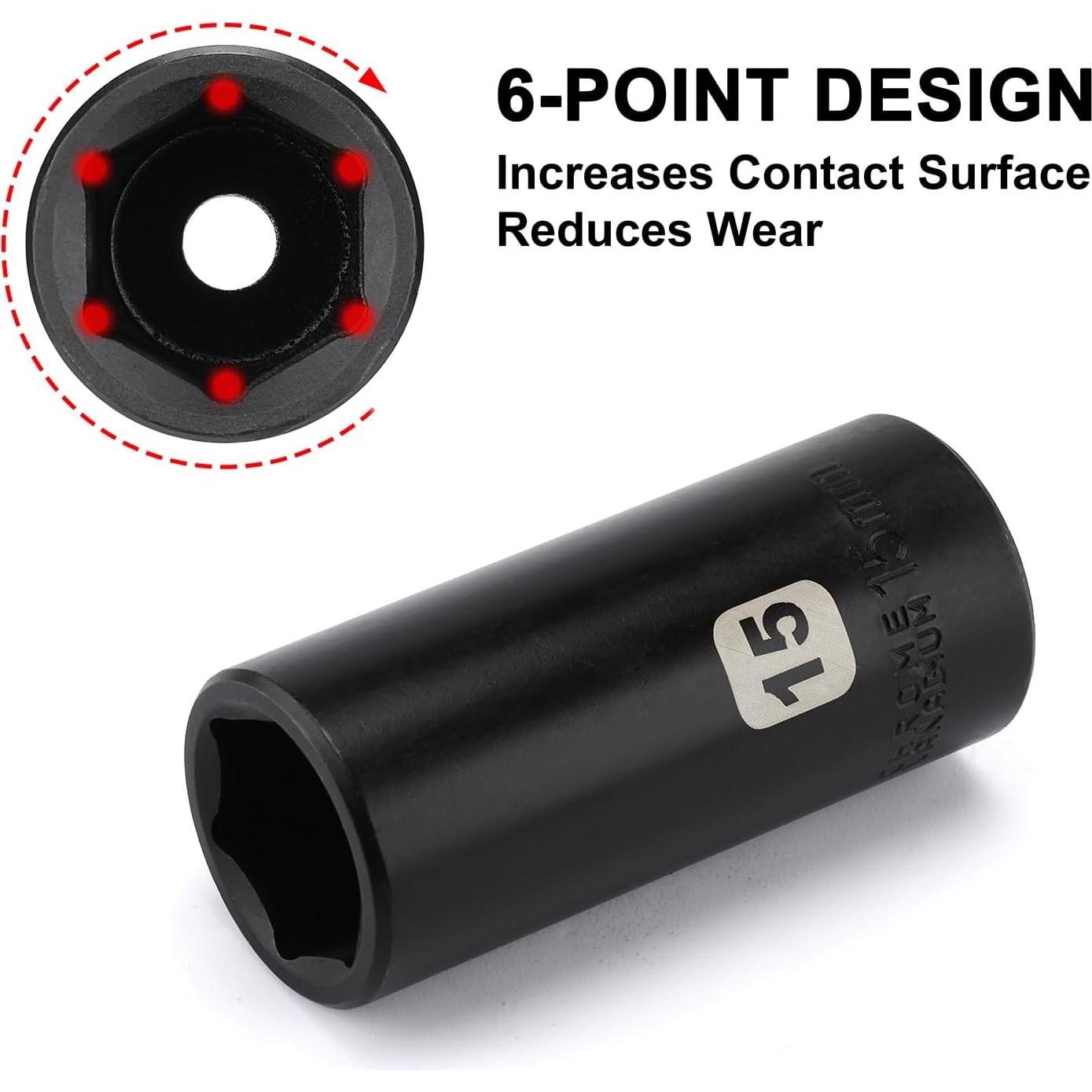 Juego de Enchufes de Impacto Mayouko 50PCS 1/4" Metrico/SAE