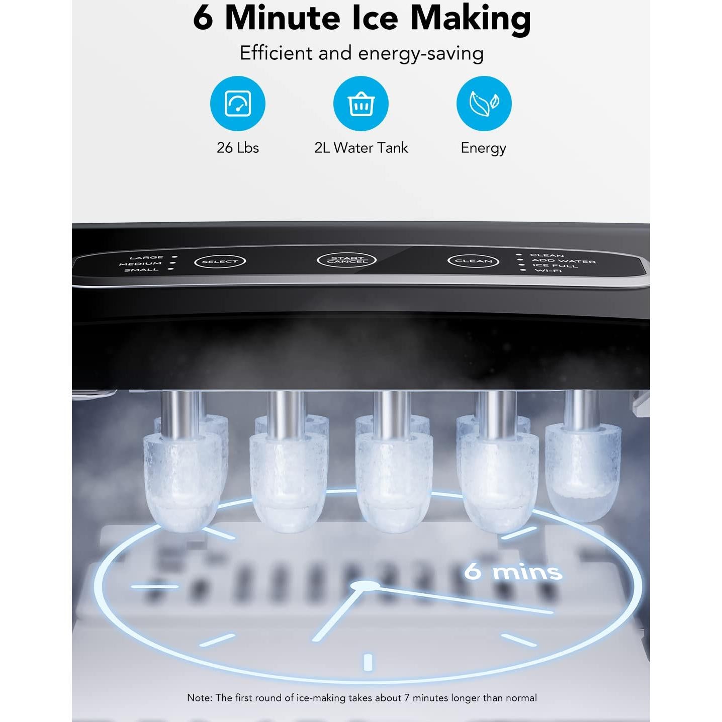 Máquina de Hielo GoveeLife H7172 9 Cubos en 6 Minutos