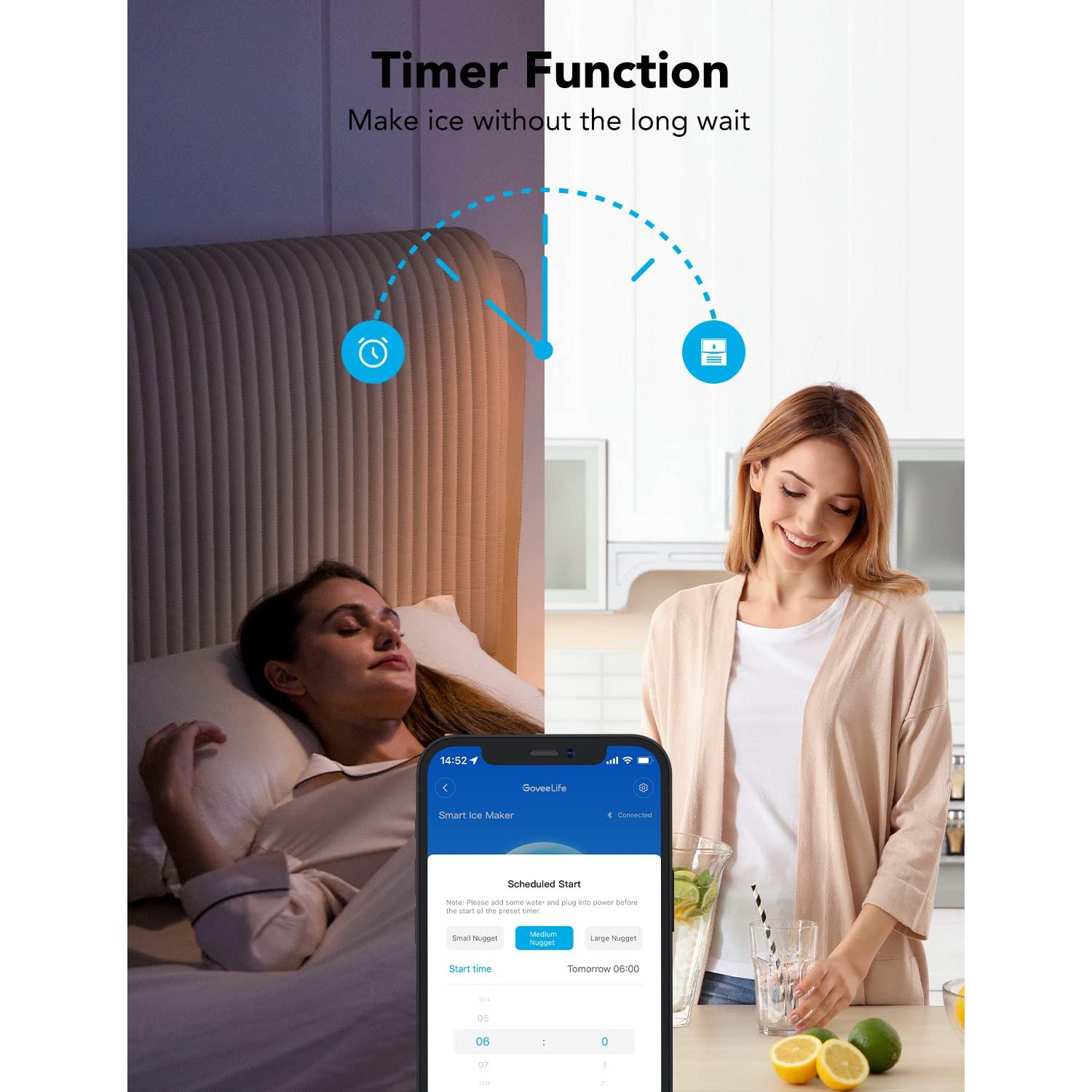 Máquina de Hielo GoveeLife H7172 9 Cubos en 6 Minutos