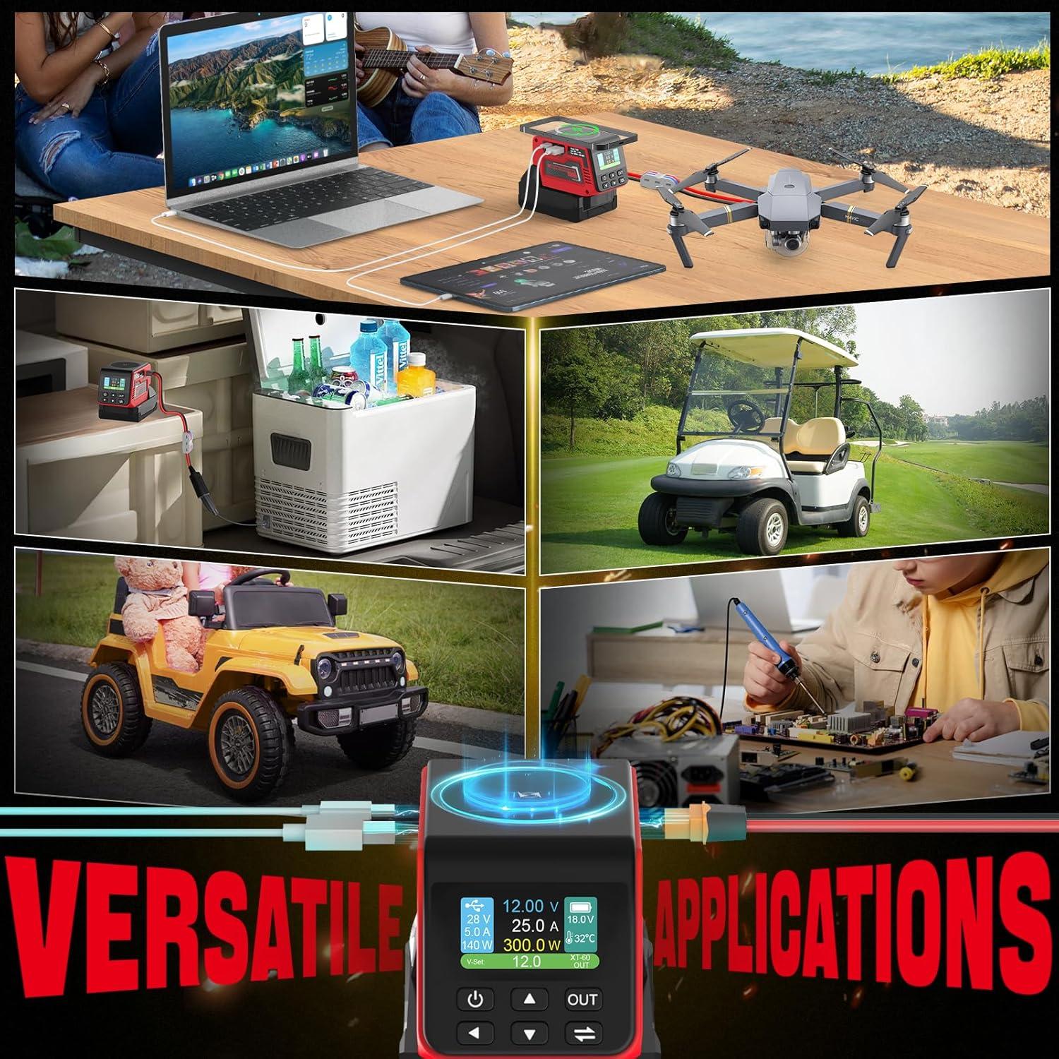 Regulador de Voltaje Vortlink 300W 1-30V para Batería Milwaukee