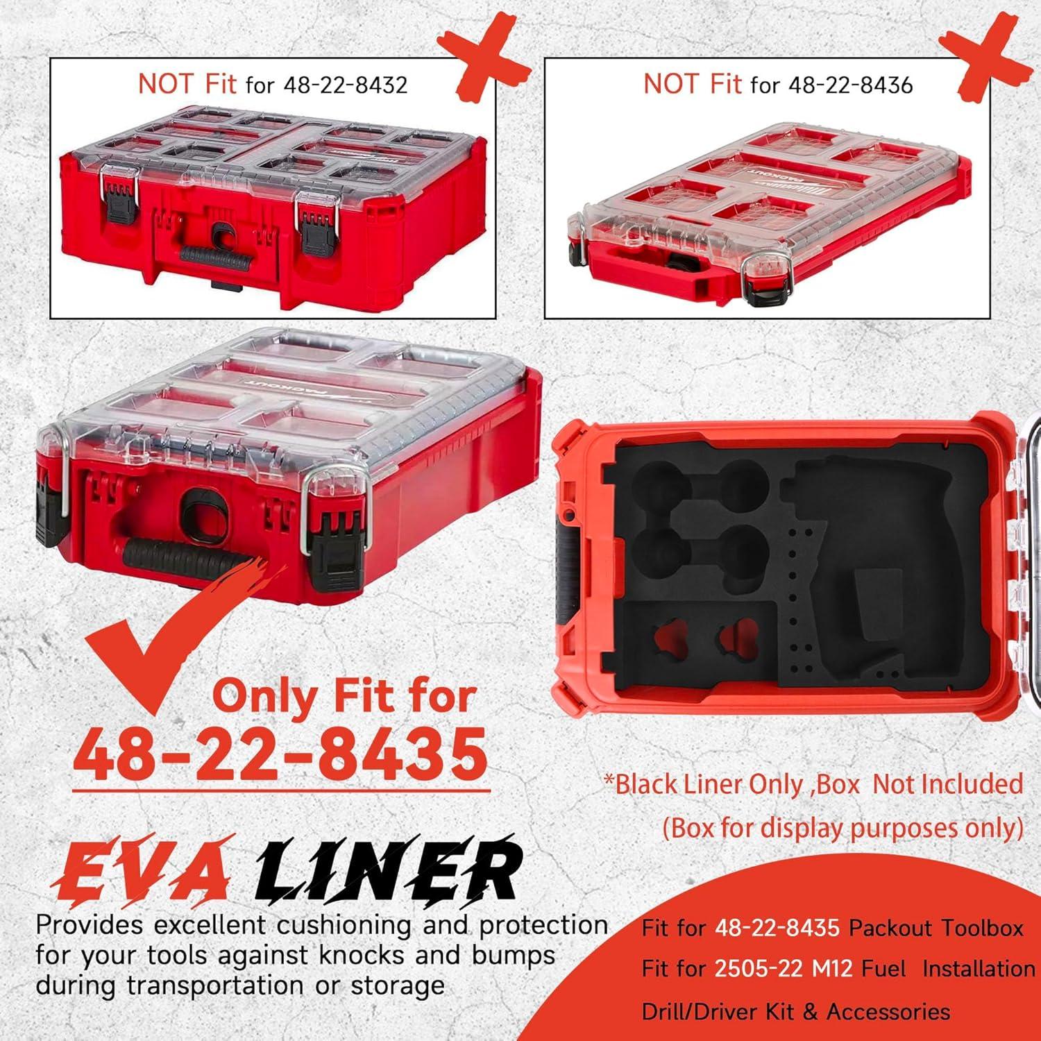 Forro EVA para caja de herramientas Packout Milwaukee 48-22-8435