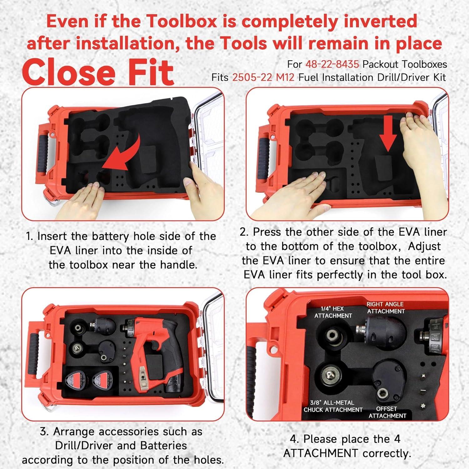 Forro EVA para caja de herramientas Packout Milwaukee 48-22-8435