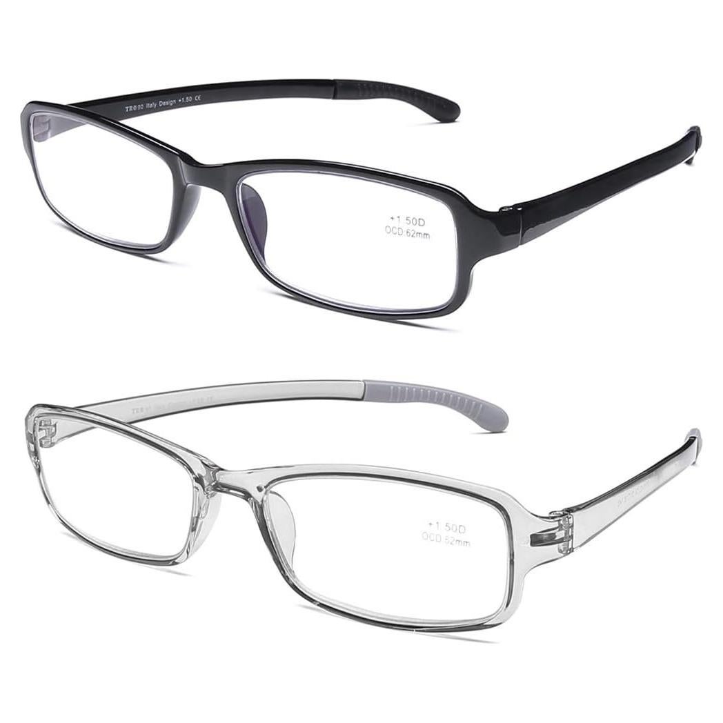 Gafas de Lectura DOOViC TR90 Unisex 2 Paquete Bloqueo Luz Azul