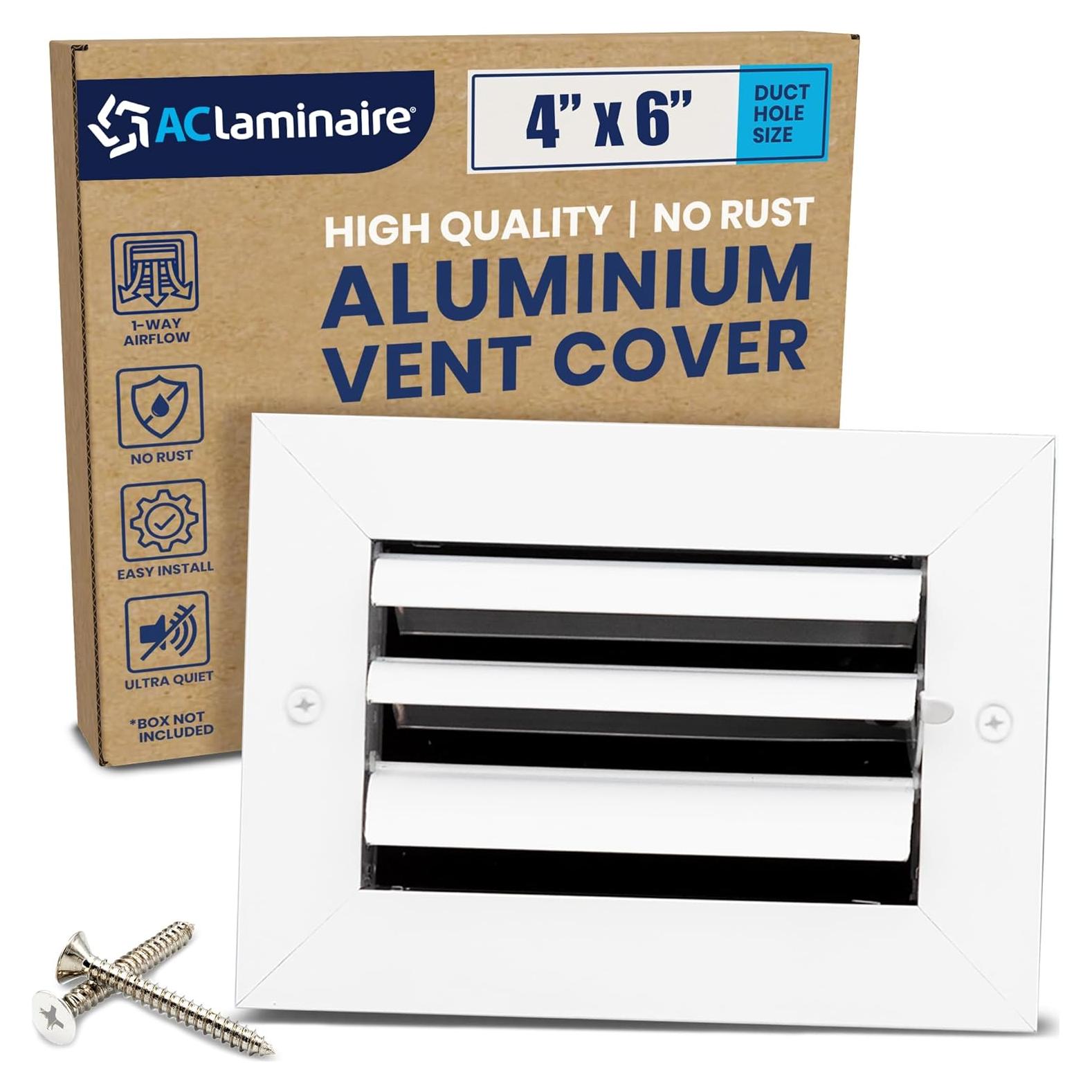 Rejilla de Ventilación de Aluminio 4x6 cm Laminaire - Silenciosa