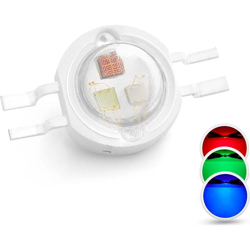 Chip LED RGB 3W Chanzon 10pcs 600mA 50-90LM SMD COB