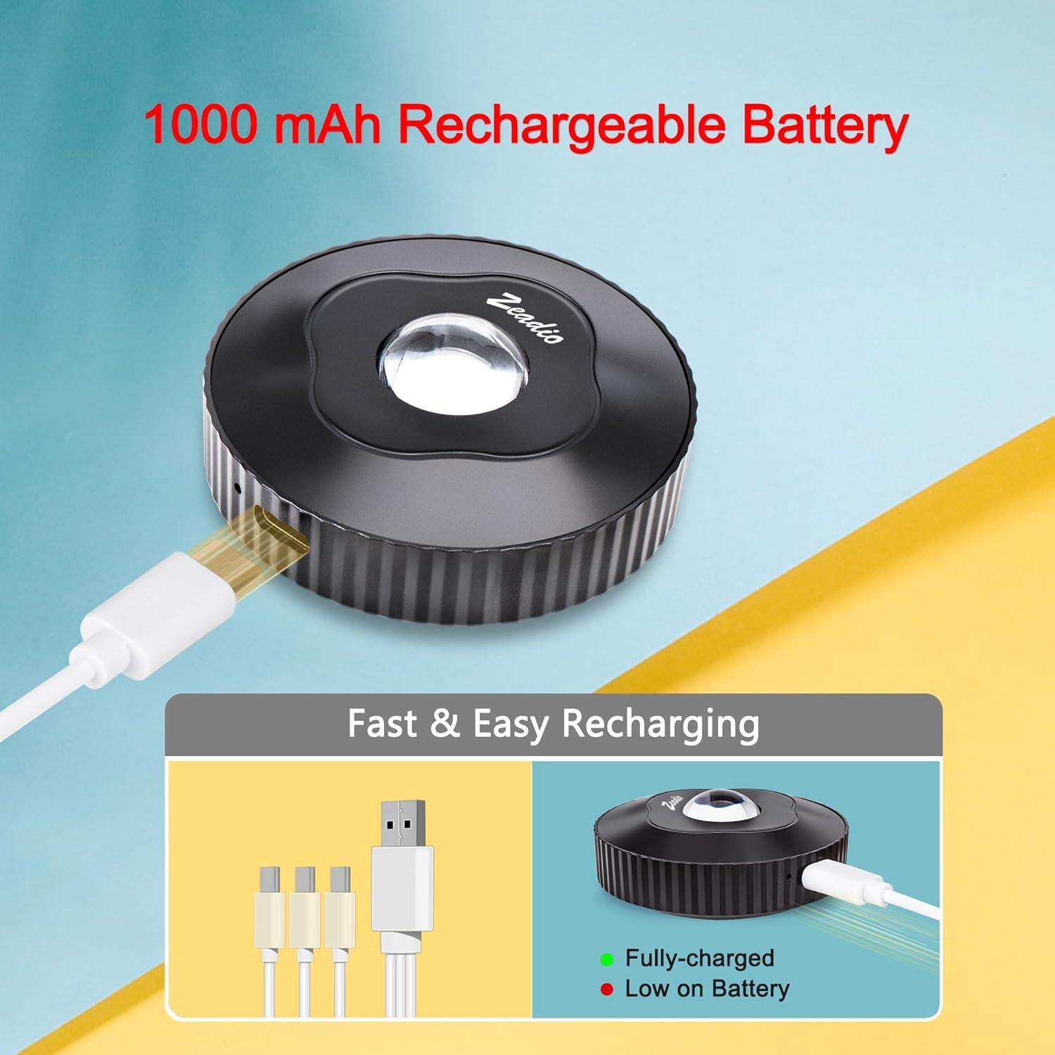 Luces LED Puck Zeadio con Control Remoto - Paquete de 3