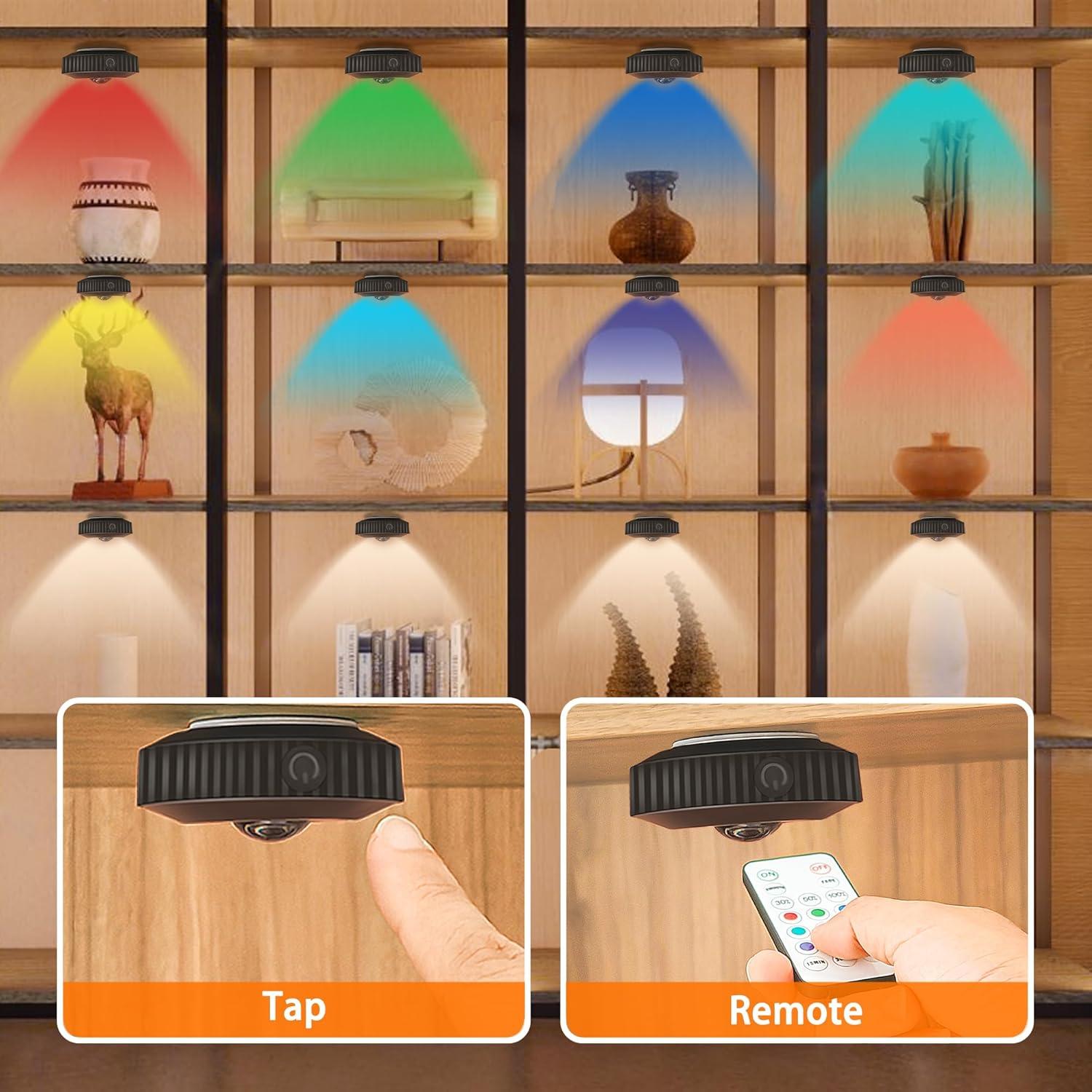 Luces LED Puck Zeadio con Control Remoto - Paquete de 3