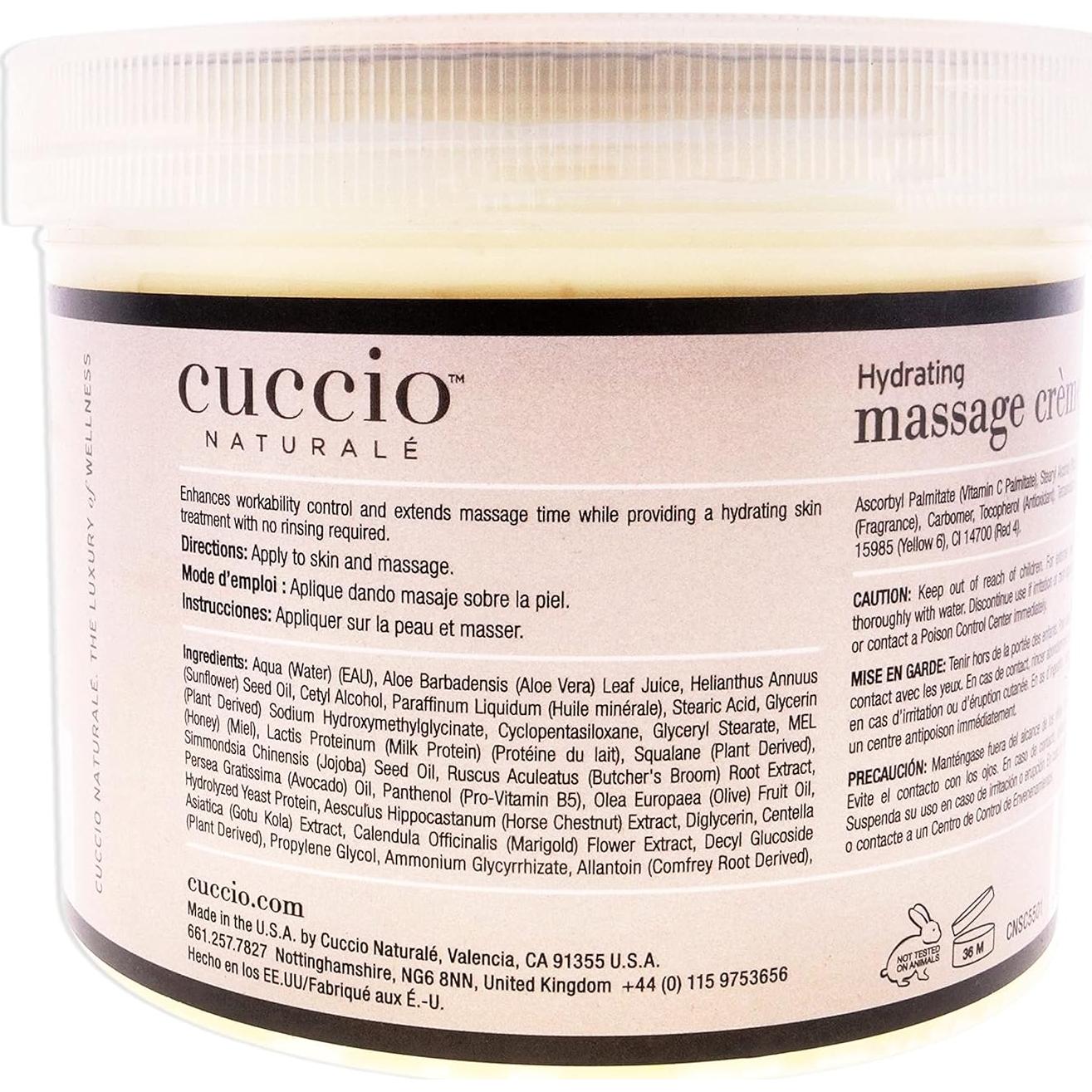 Crema de Masaje Hidratante Cuccio 740g Leche y Miel