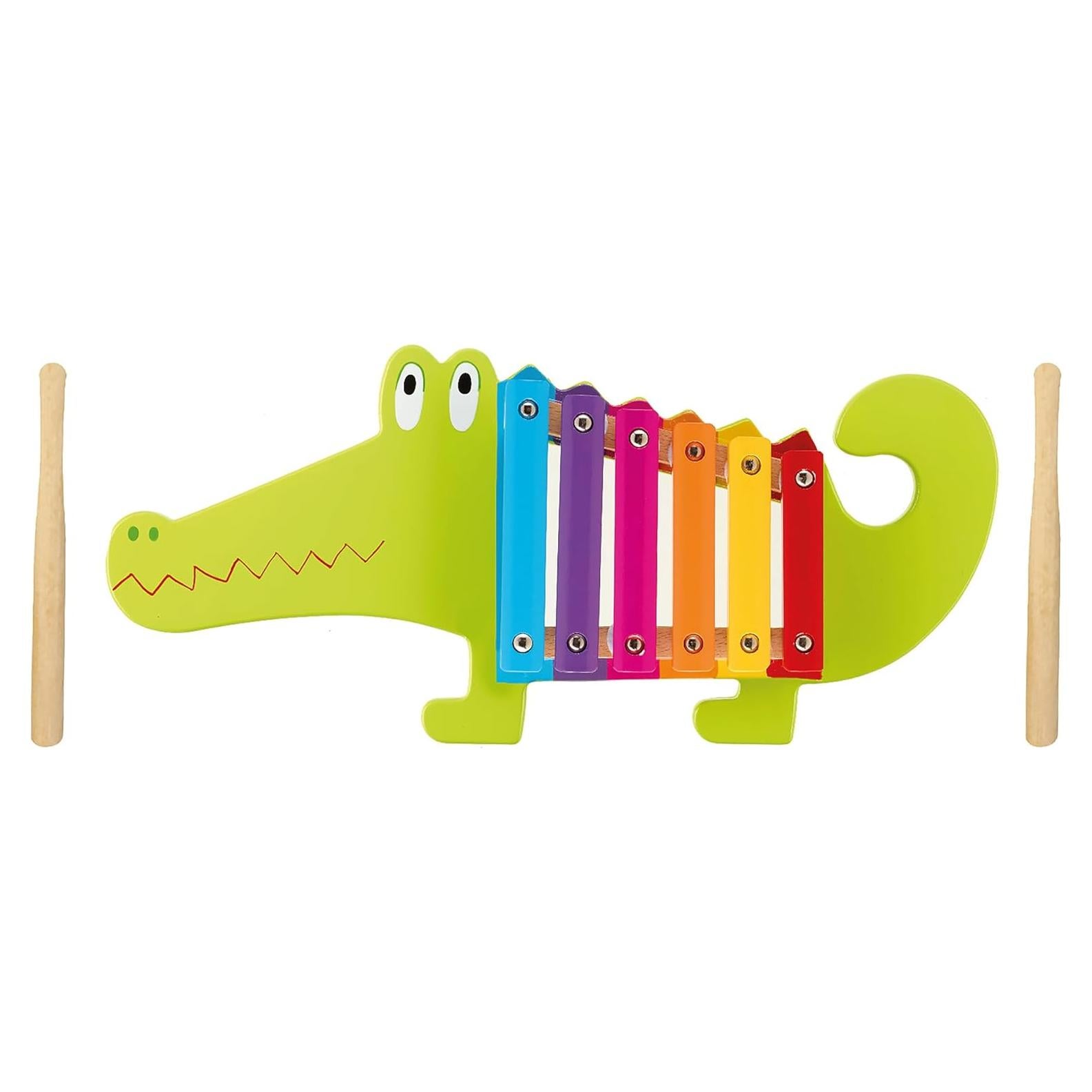 Xilófono Cocodrilo de Madera Orange Tree - Juguete Musical 5x36.4x20.4 cm
