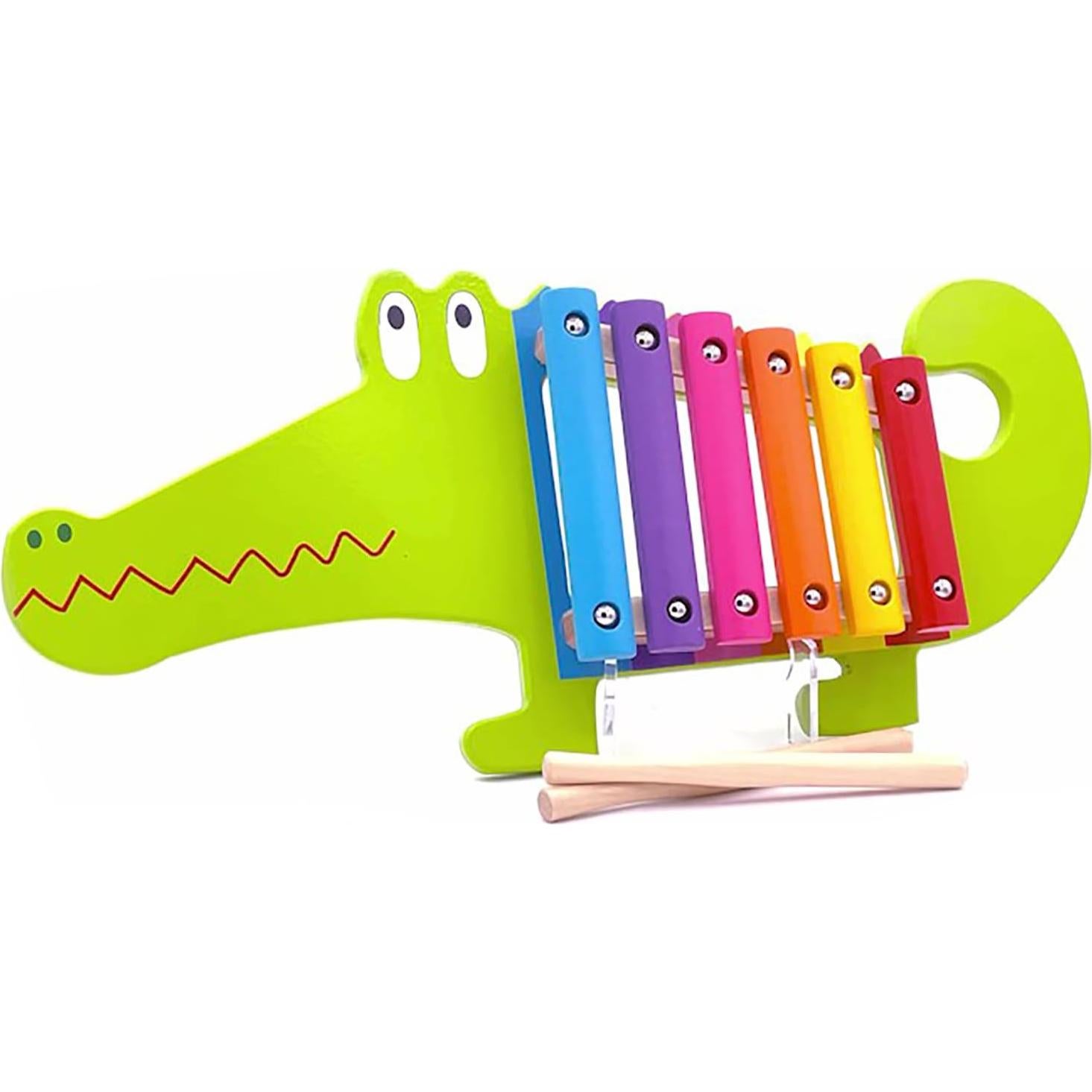 Xilófono Cocodrilo de Madera Orange Tree - Juguete Musical 5x36.4x20.4 cm